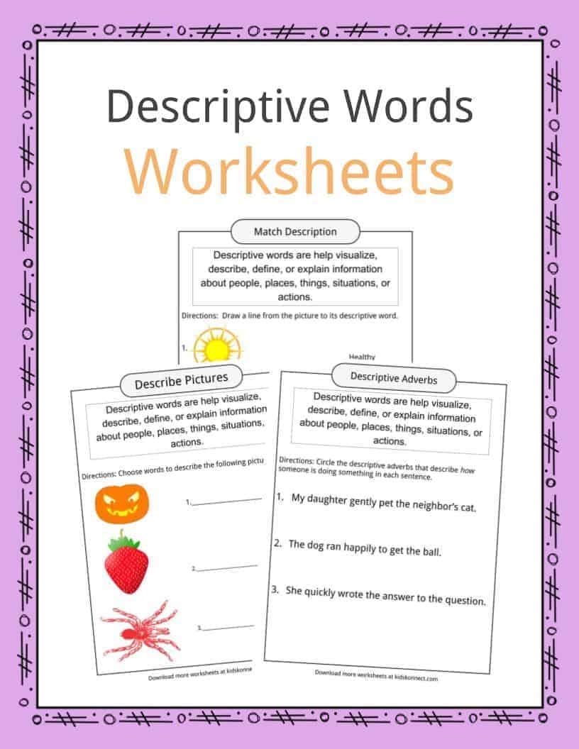 Example For Descriptive Text Worksheets
