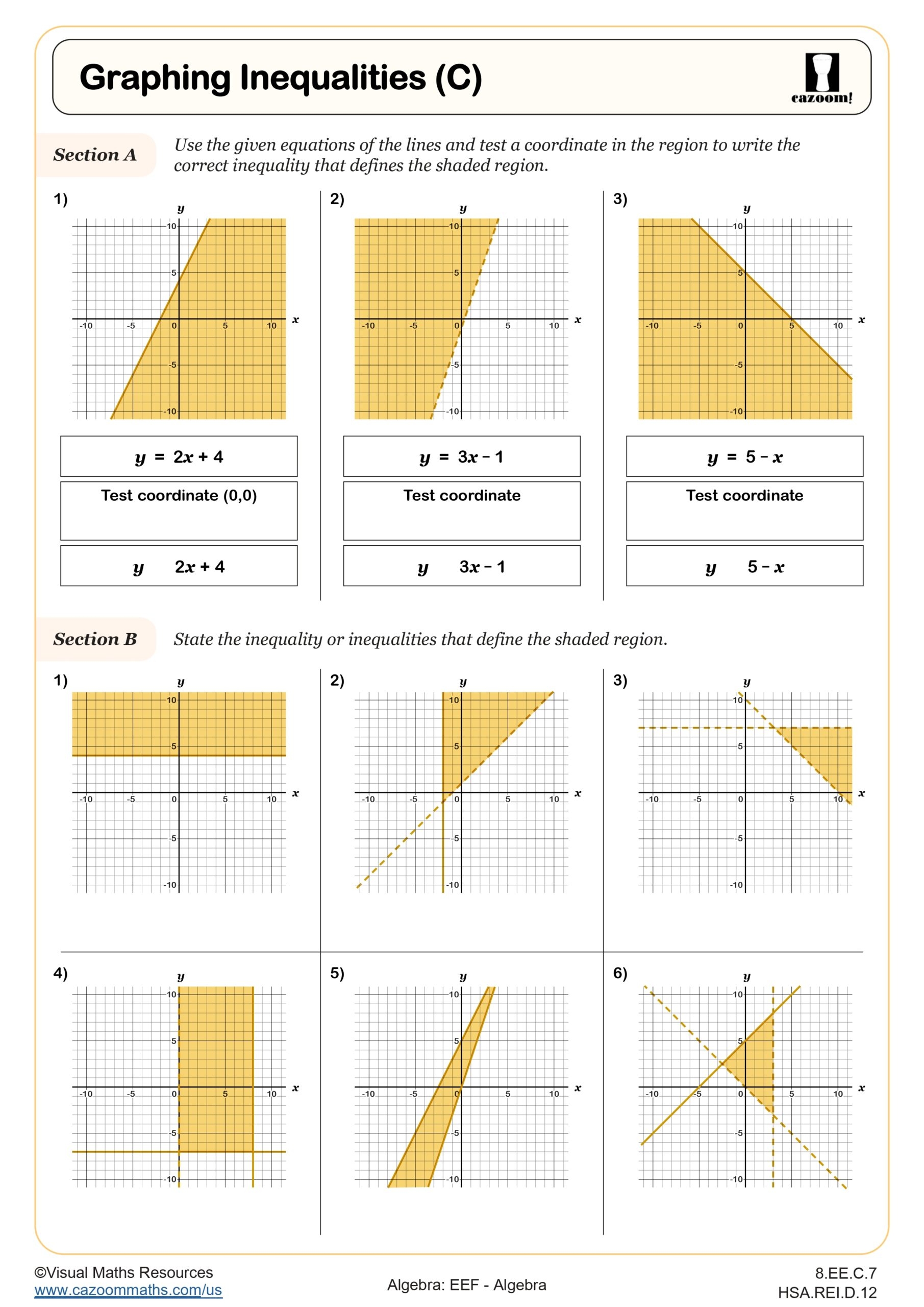 Graphing Linear Inequalities Worksheet With Examples – Examples Worksheet