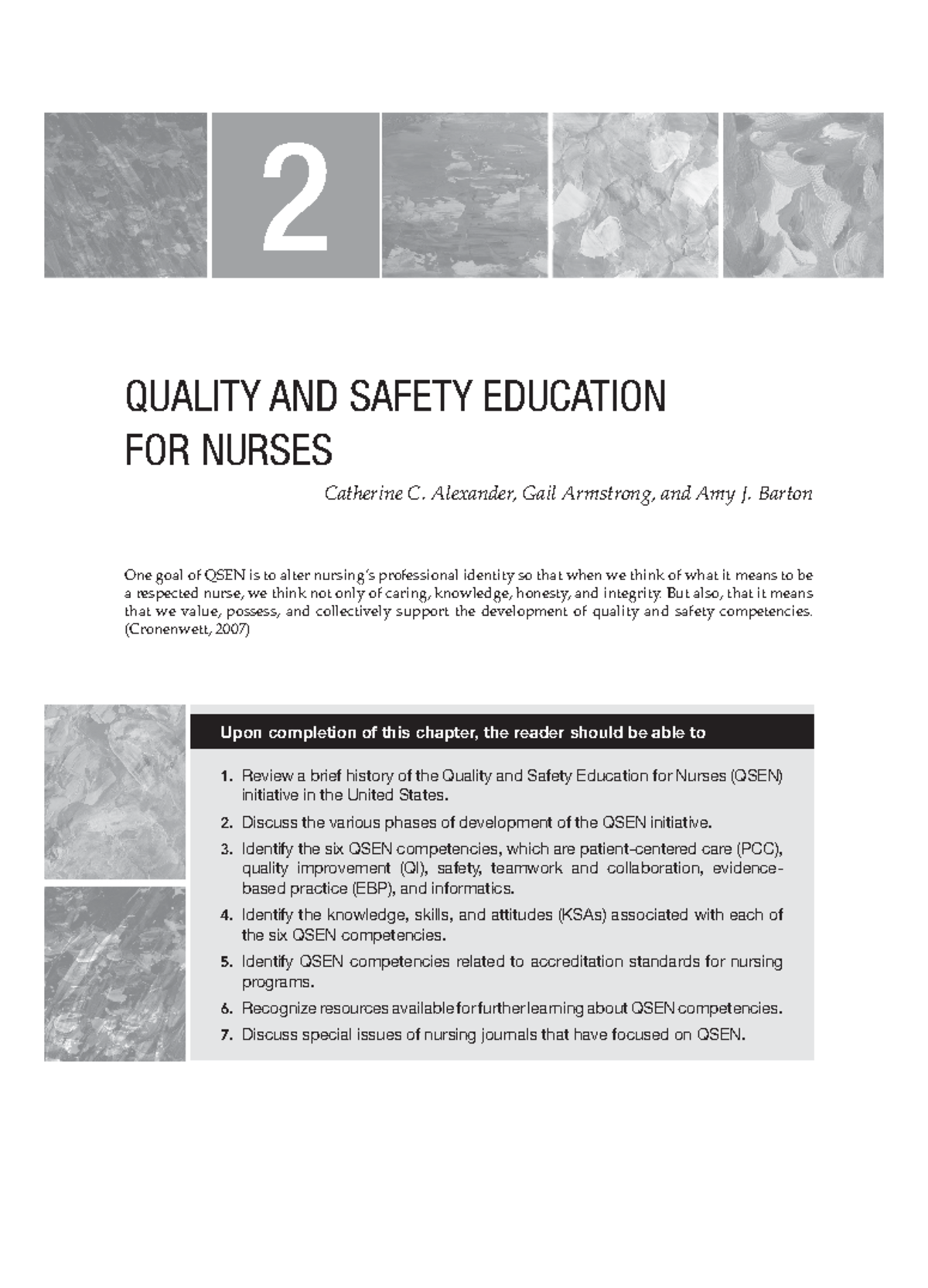 Qsen National Patient Safety Goals Worksheet Example