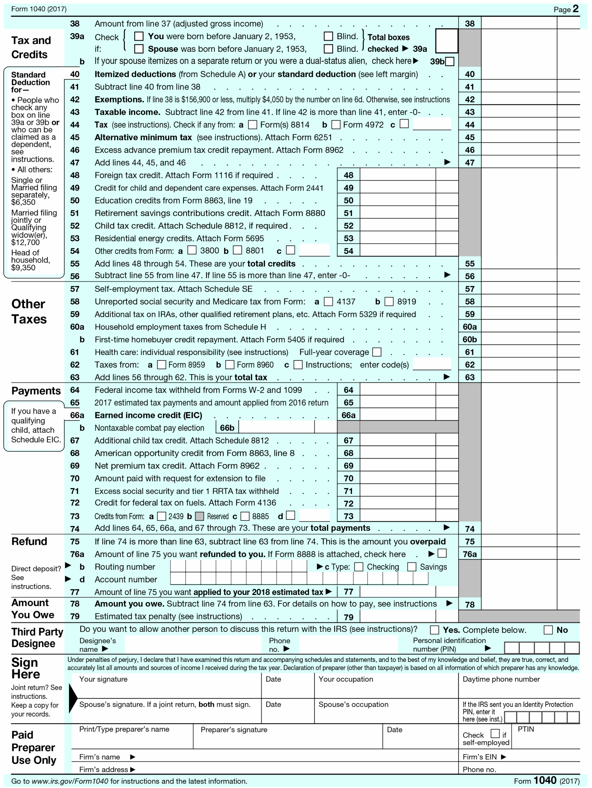 Form 8965 2018 Worksheet A Examples