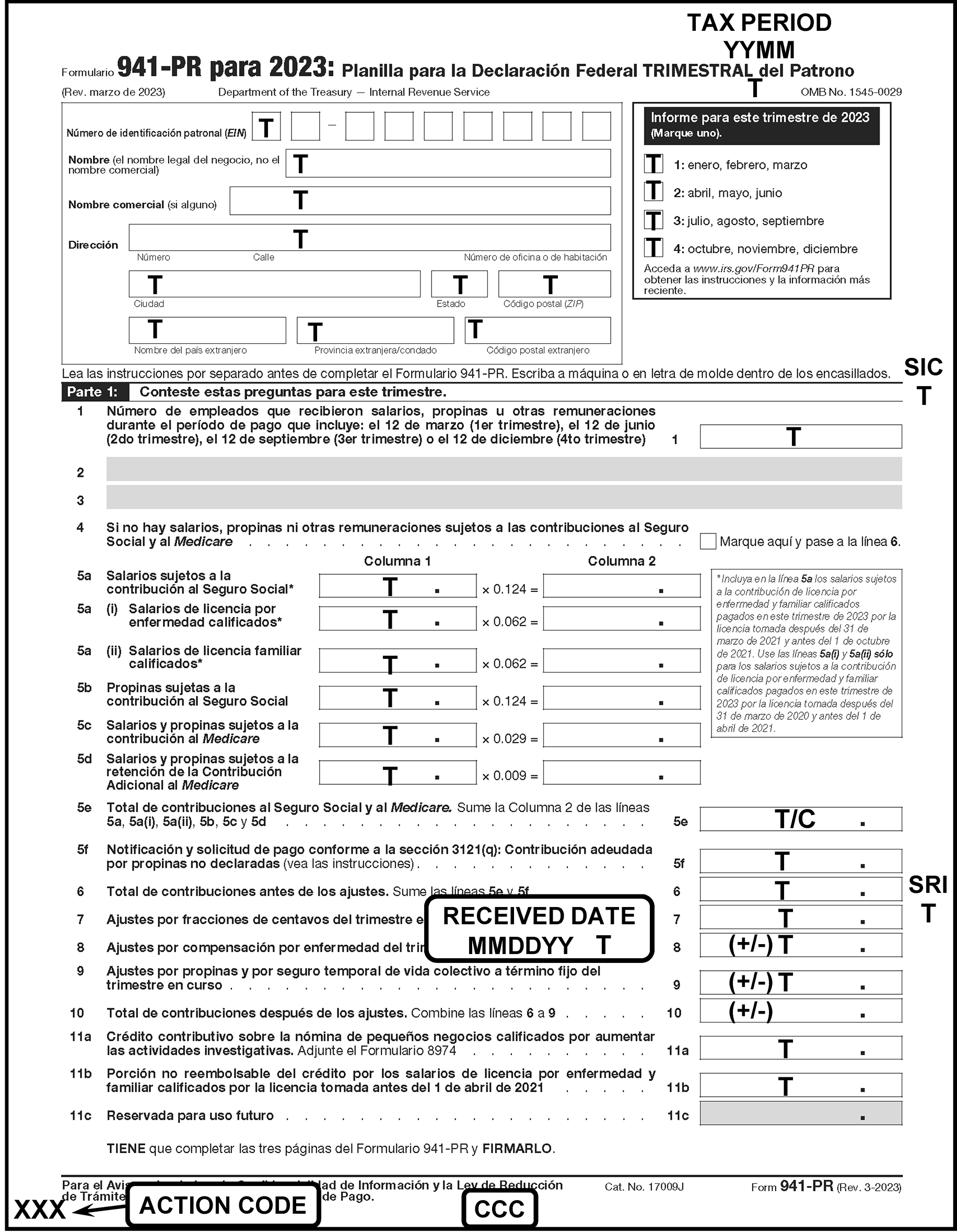 Form 941 Worksheet 1 Example
