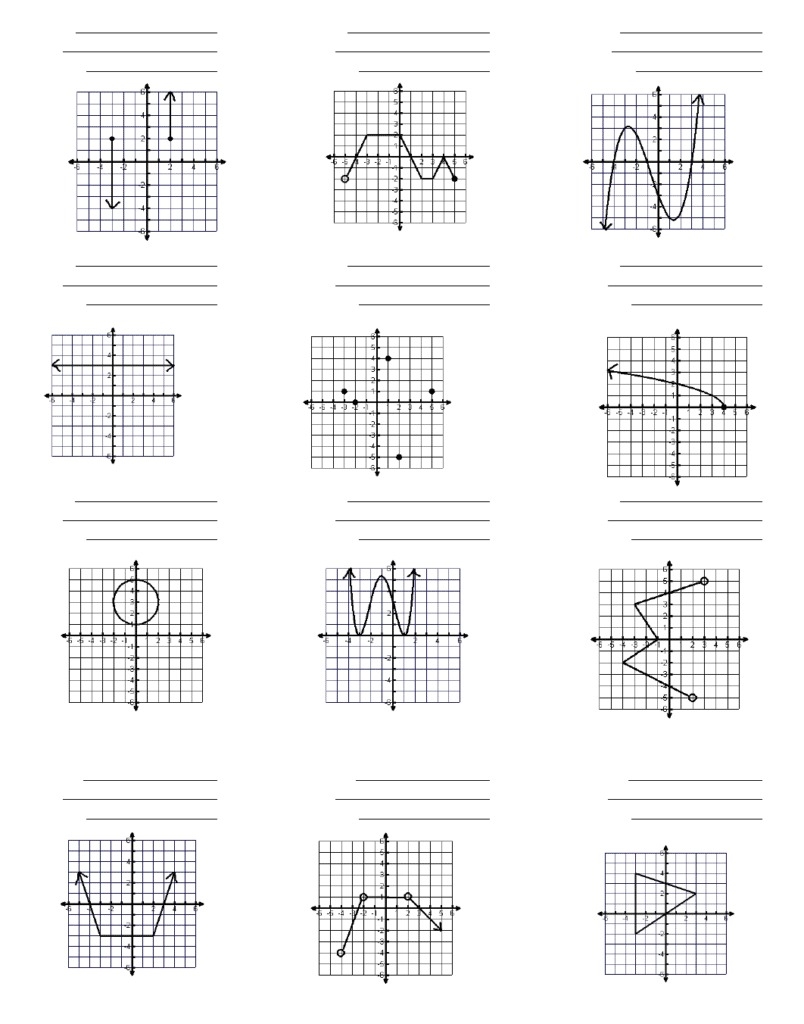Domain And Range Real Life Examples Worksheet
