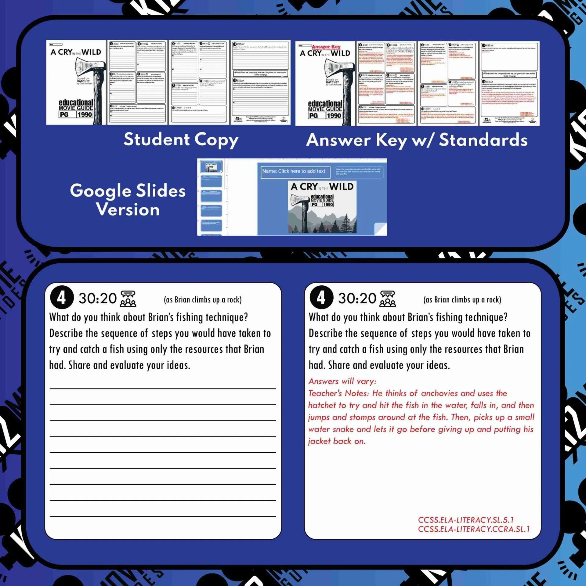Example Of Movie Worksheet For Elementary Lessons