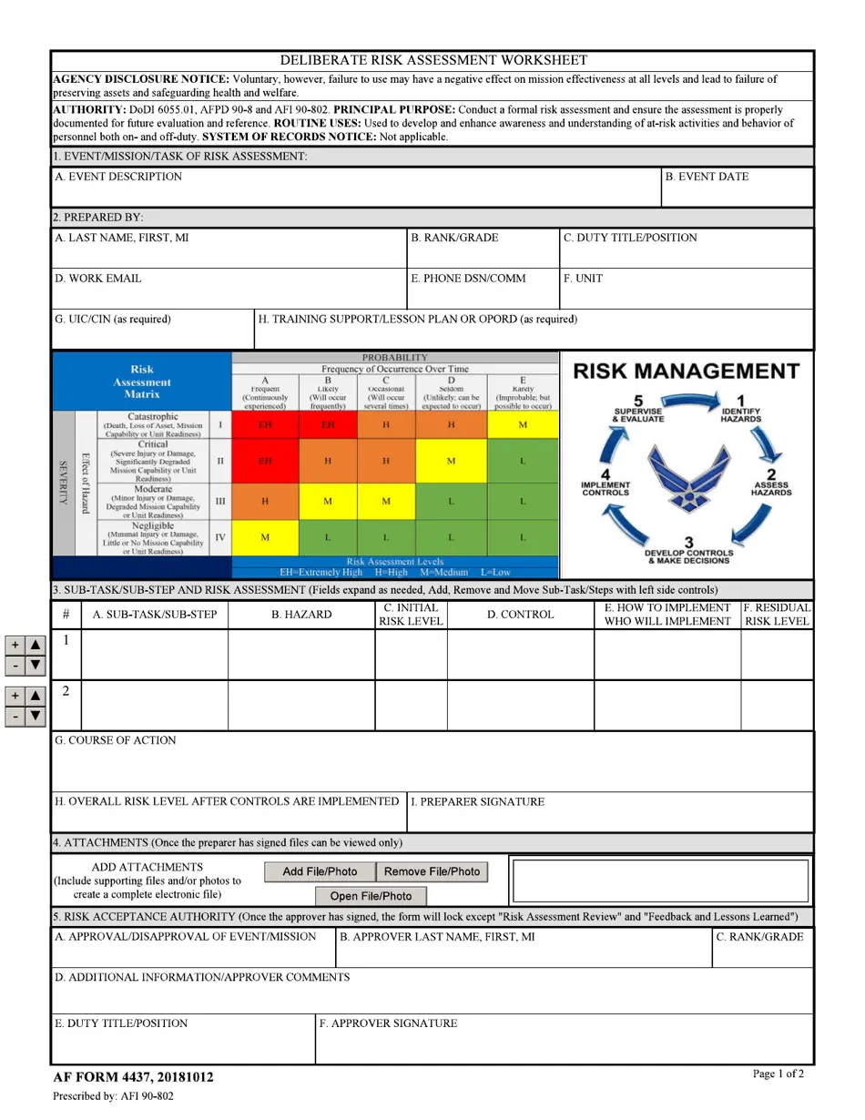 AF Form 4437 Fill Out Sign Online And Download Fillable PDF Templateroller