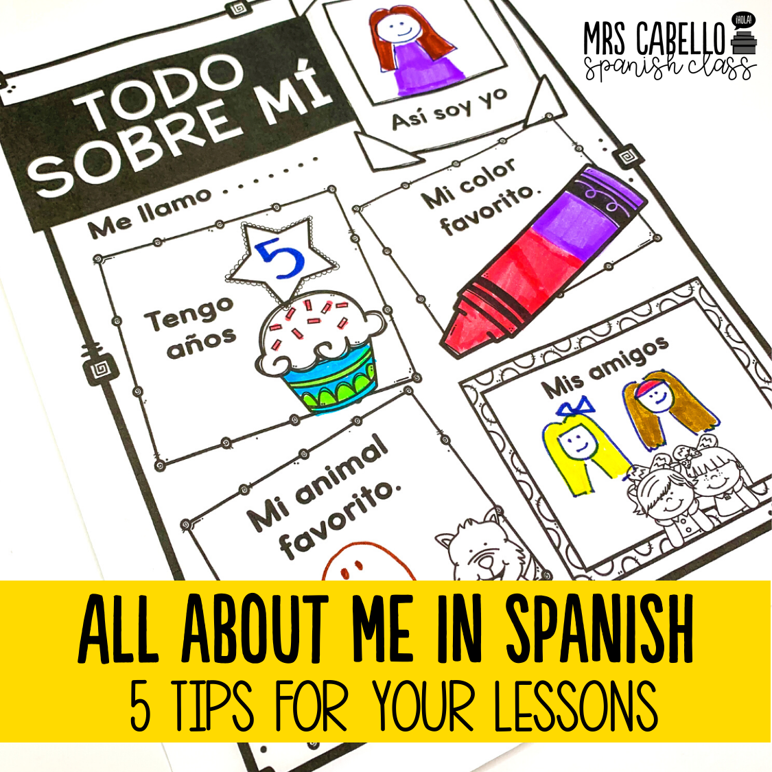 All About Me For Spanish Elementary 5 Tips For Spanish Teachers