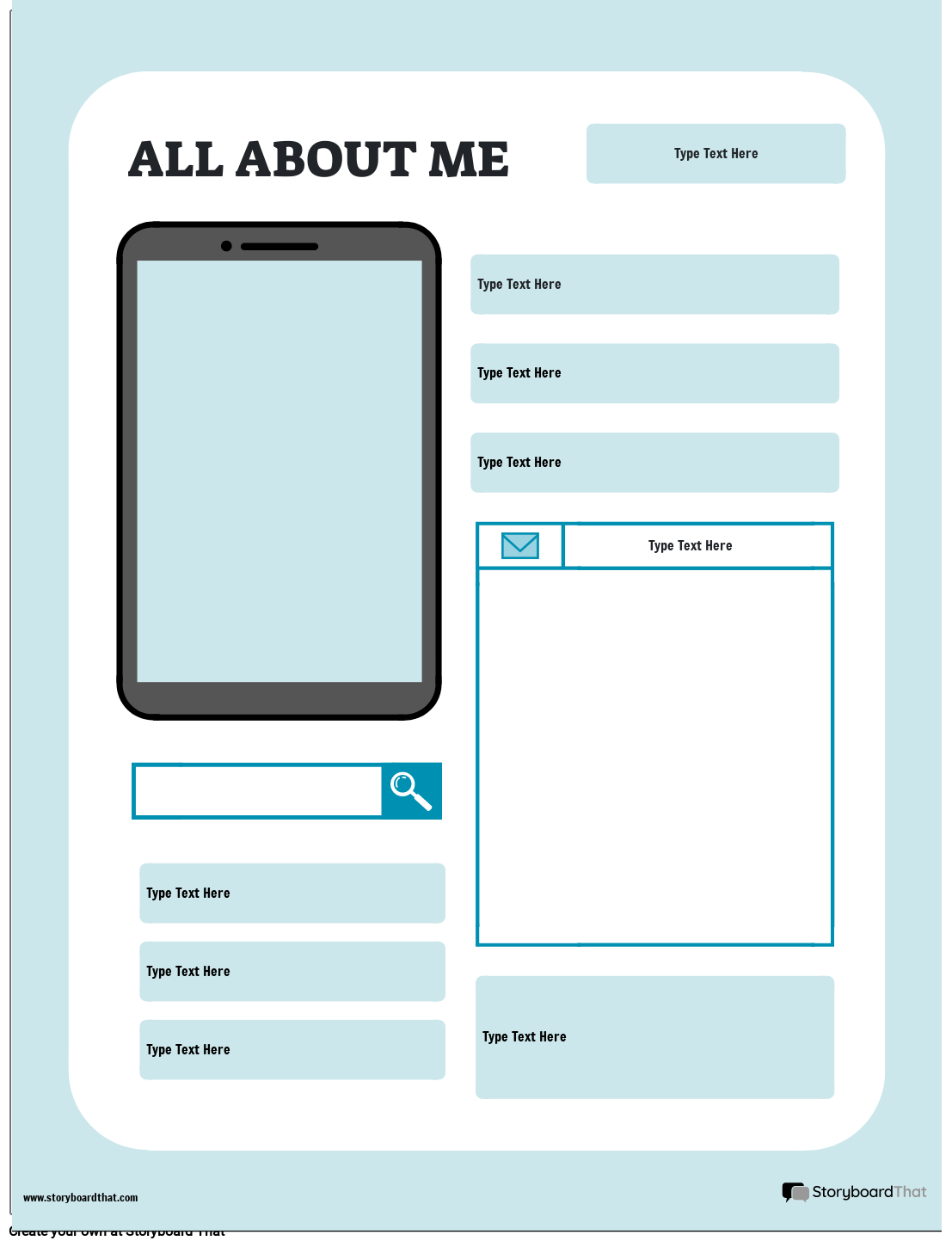 All About Me Posters Free Storyboard That Templates 2025 