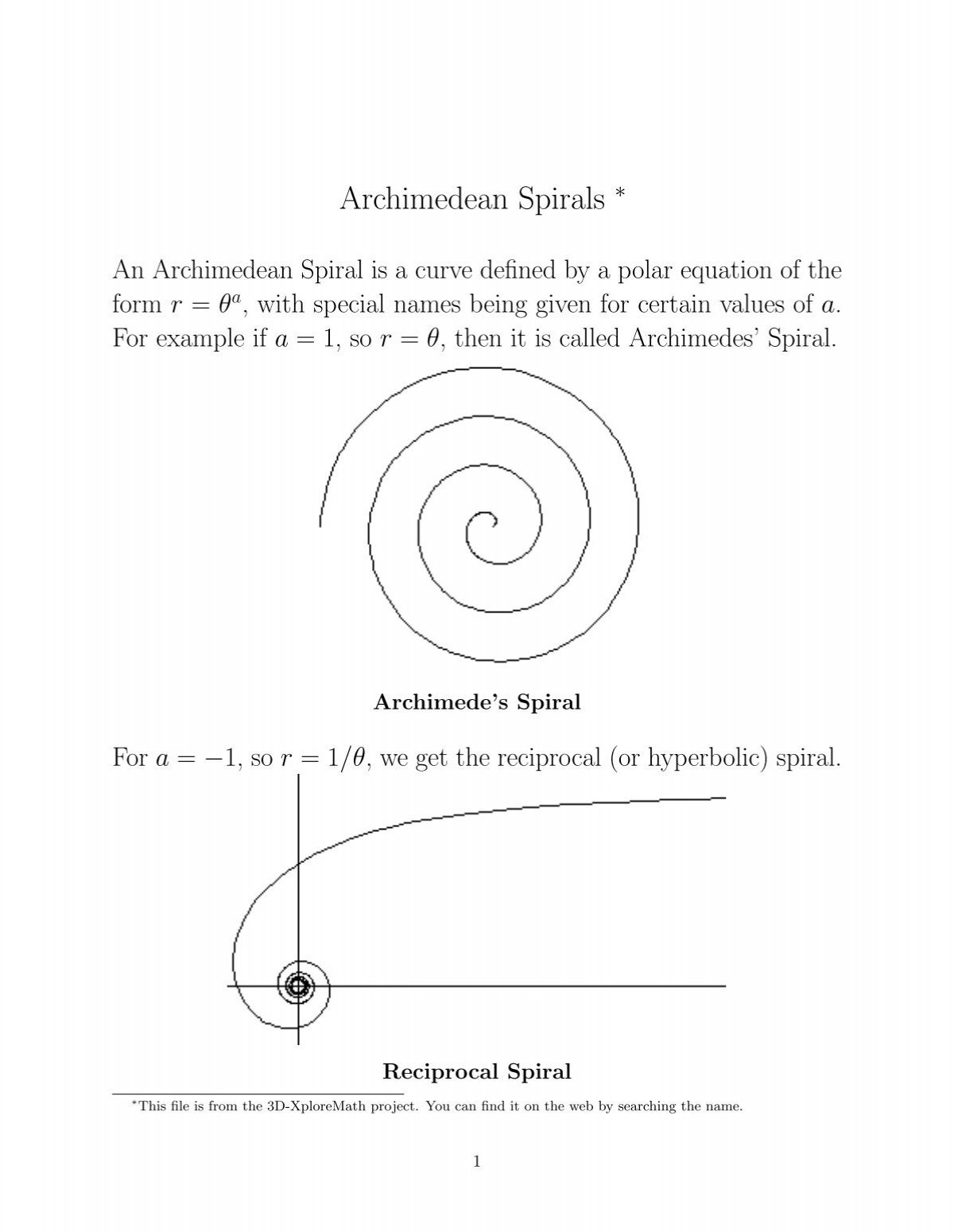Archimedean Spirals