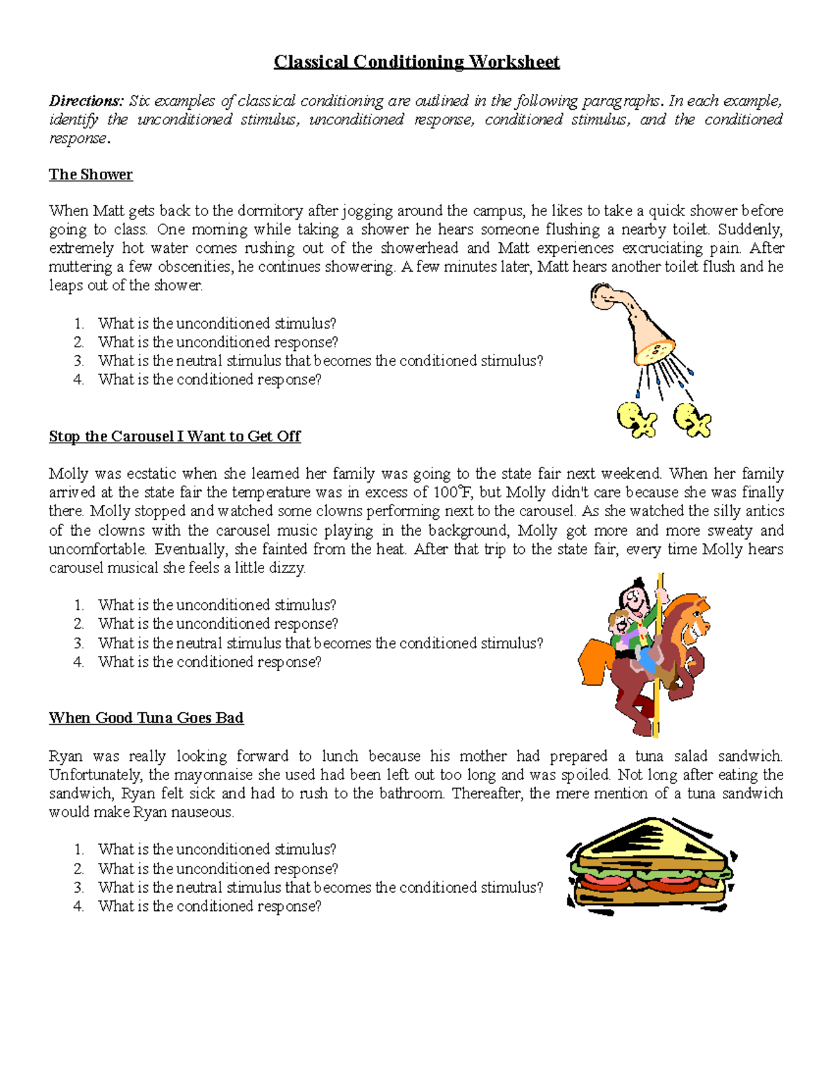 Classical Conditioning Worksheet Classical Conditioning Worksheet Directions Six Examples Of Studocu Classical Conditioning Worksheet Classical Conditioning Worksheet Directions Six Examples Of Studocu
