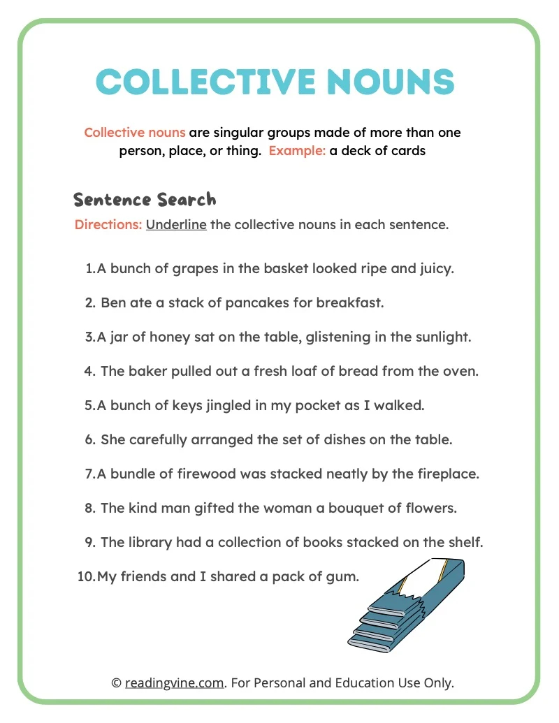 Examples Of Collective Nouns Worksheet