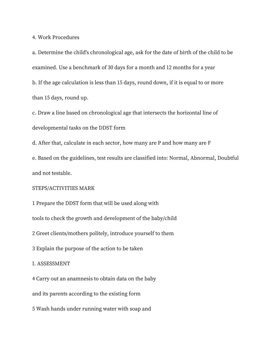 Calculating Chronological Age Worksheet Examples