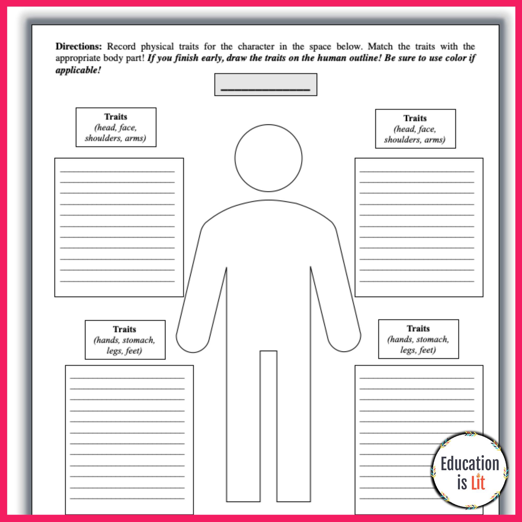 Direct Characterization Worksheet And Examples