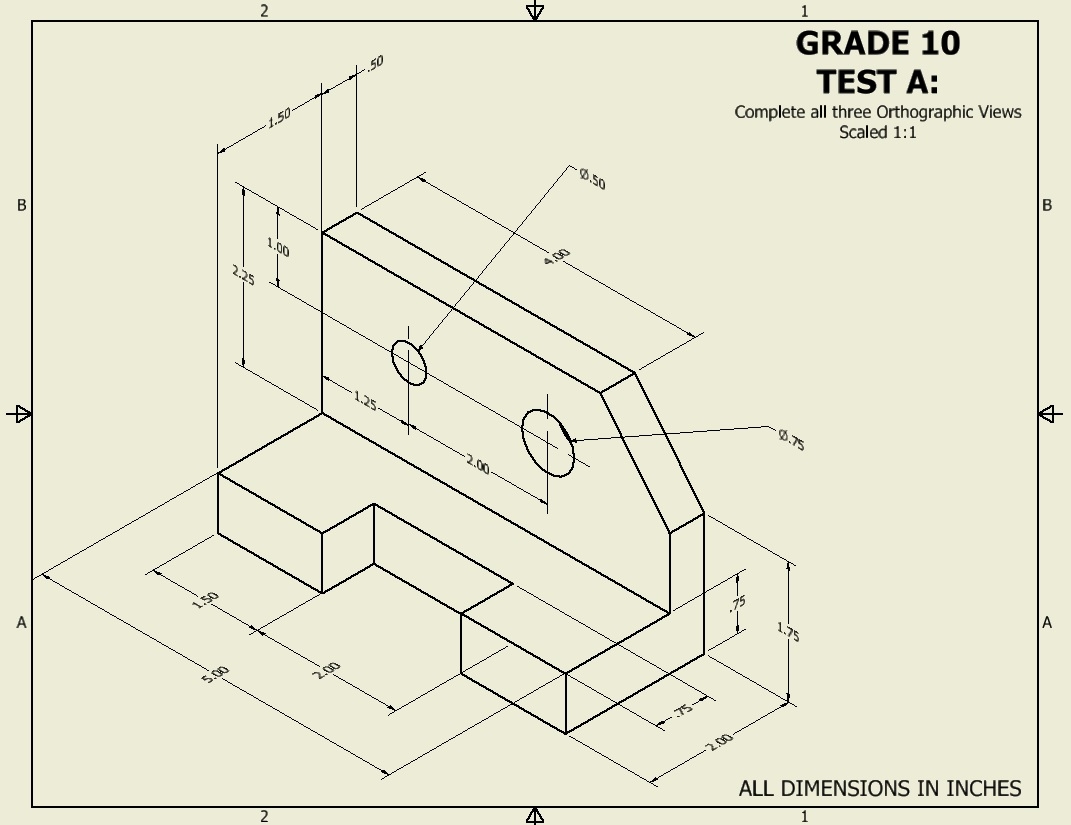 Autocad Projection Sketches Examples Worksheet Beginner