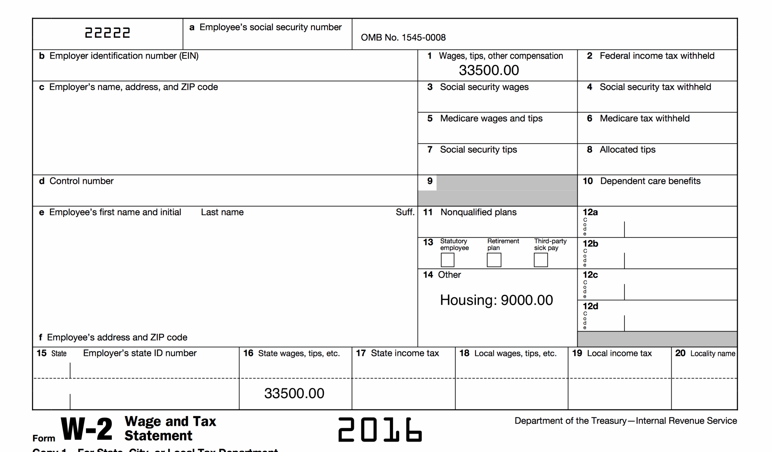 Example Of Pastors W 2 Form