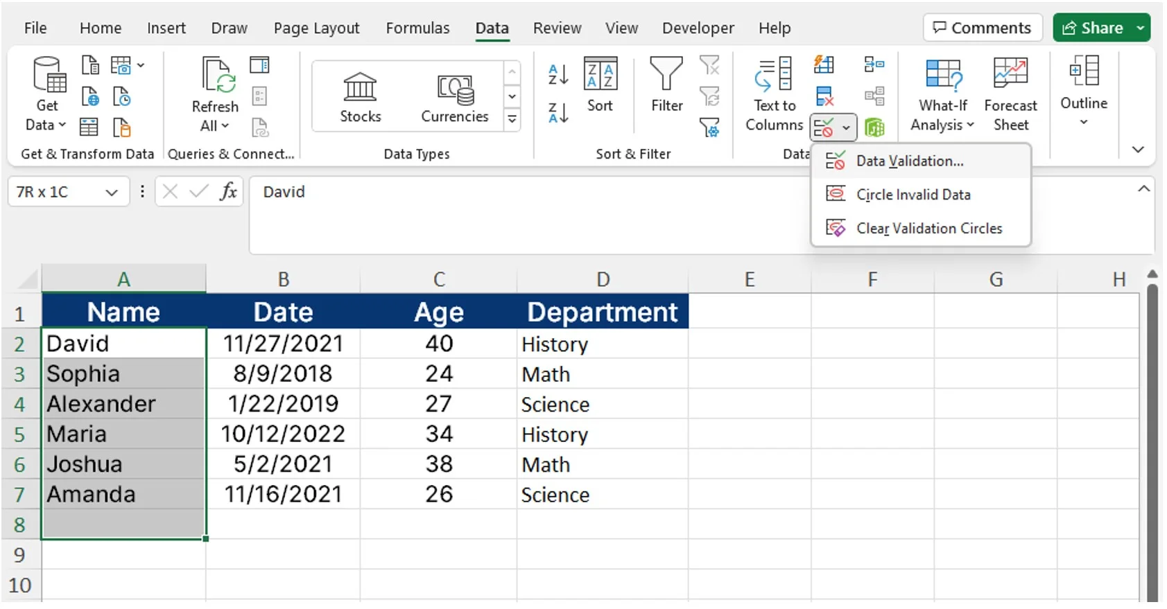 Excel Data Validation With Examples Career Principles