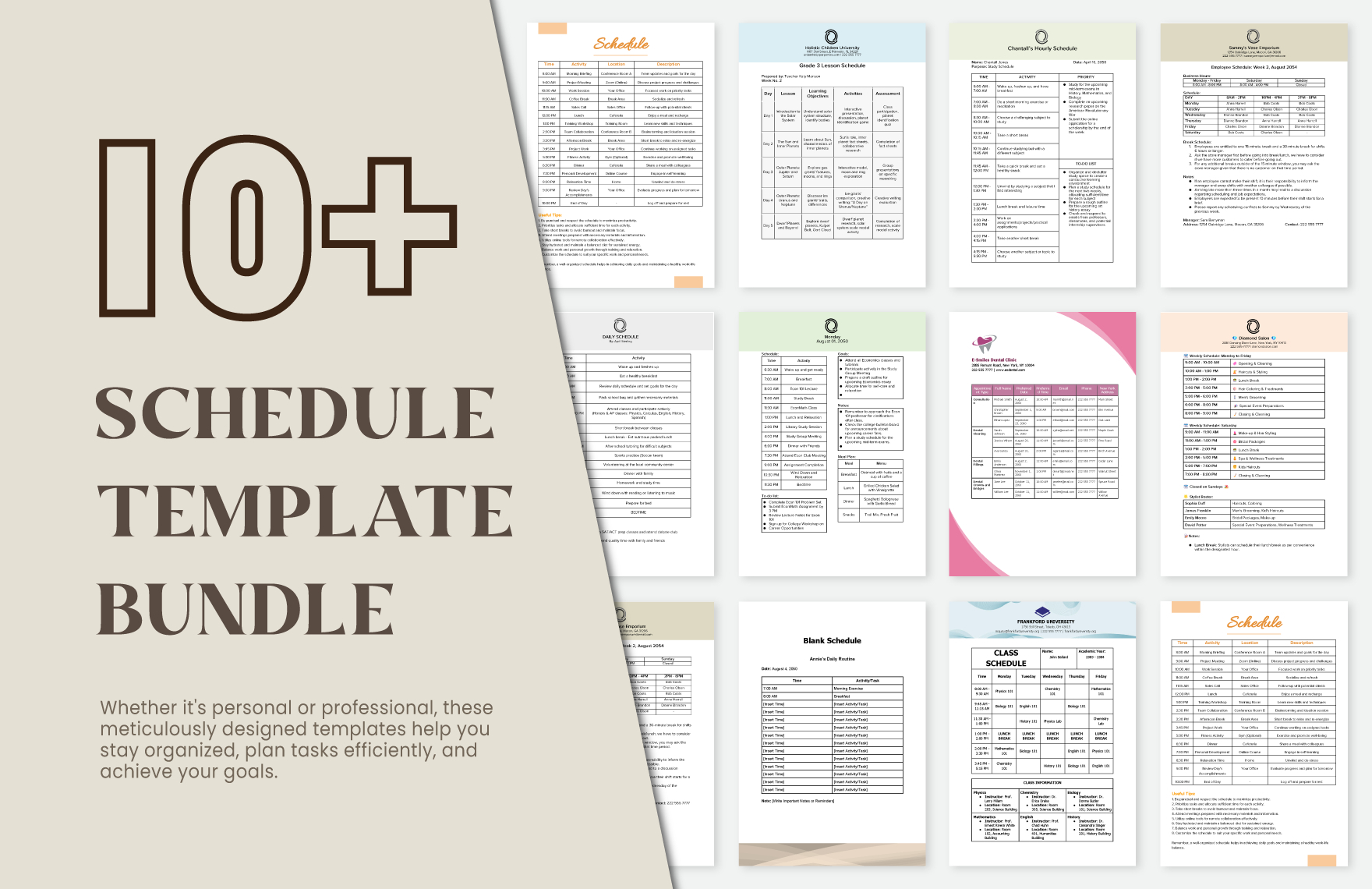 Excel Weekly Schedule Templates 8 Free Excel Documents Download