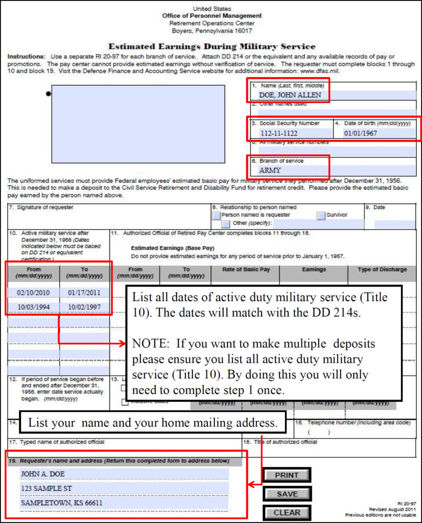 Examples Of Federal Deposit Worksheet