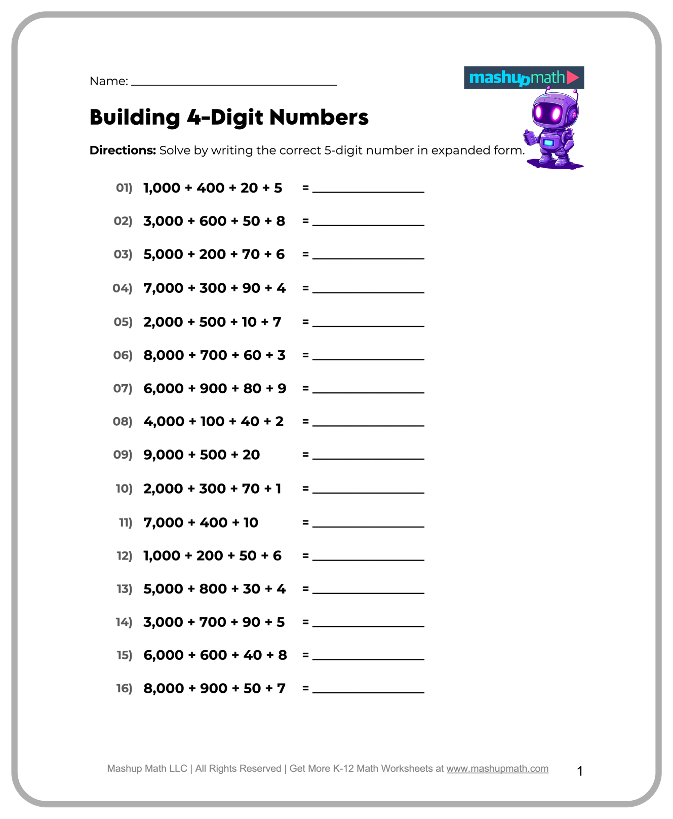5Th Grade Math Worksheets With Examples