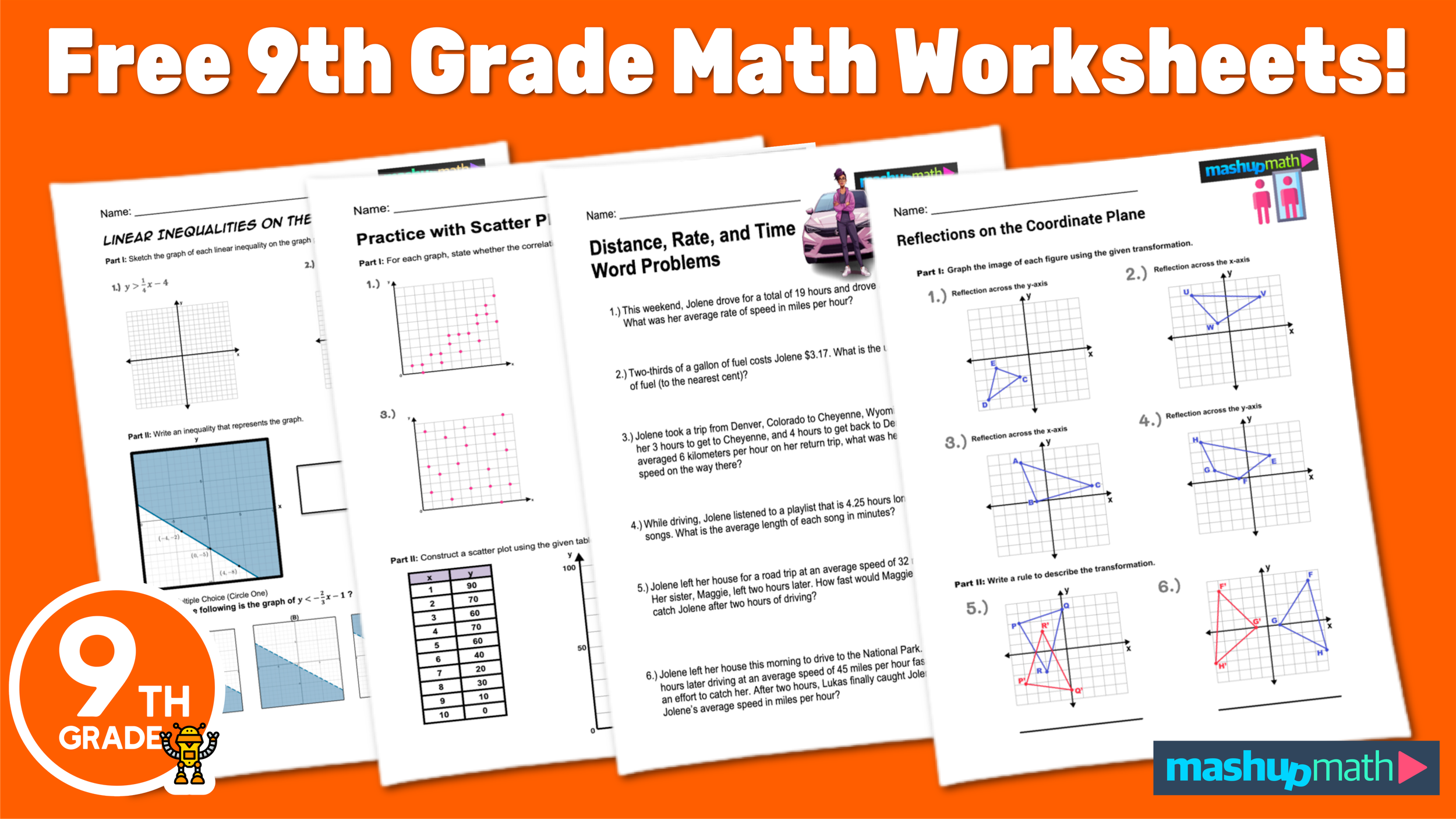 Free 9th Grade Math Worksheets Printable W Answers Mashup Math Free 9th Grade Math Worksheets Printable W Answers Mashup Math