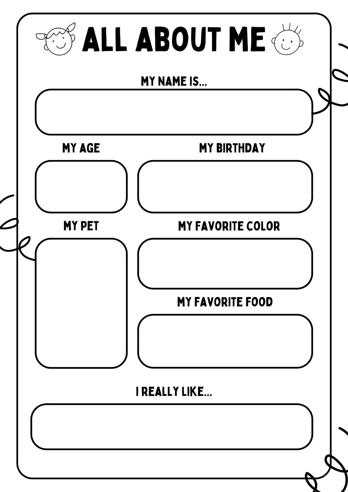 Todo Sobre Mi Worksheet Examples