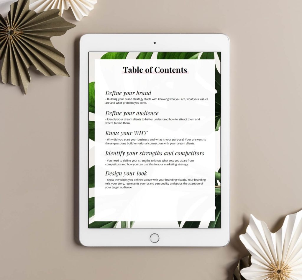 Branding Worksheet For Your Business Example