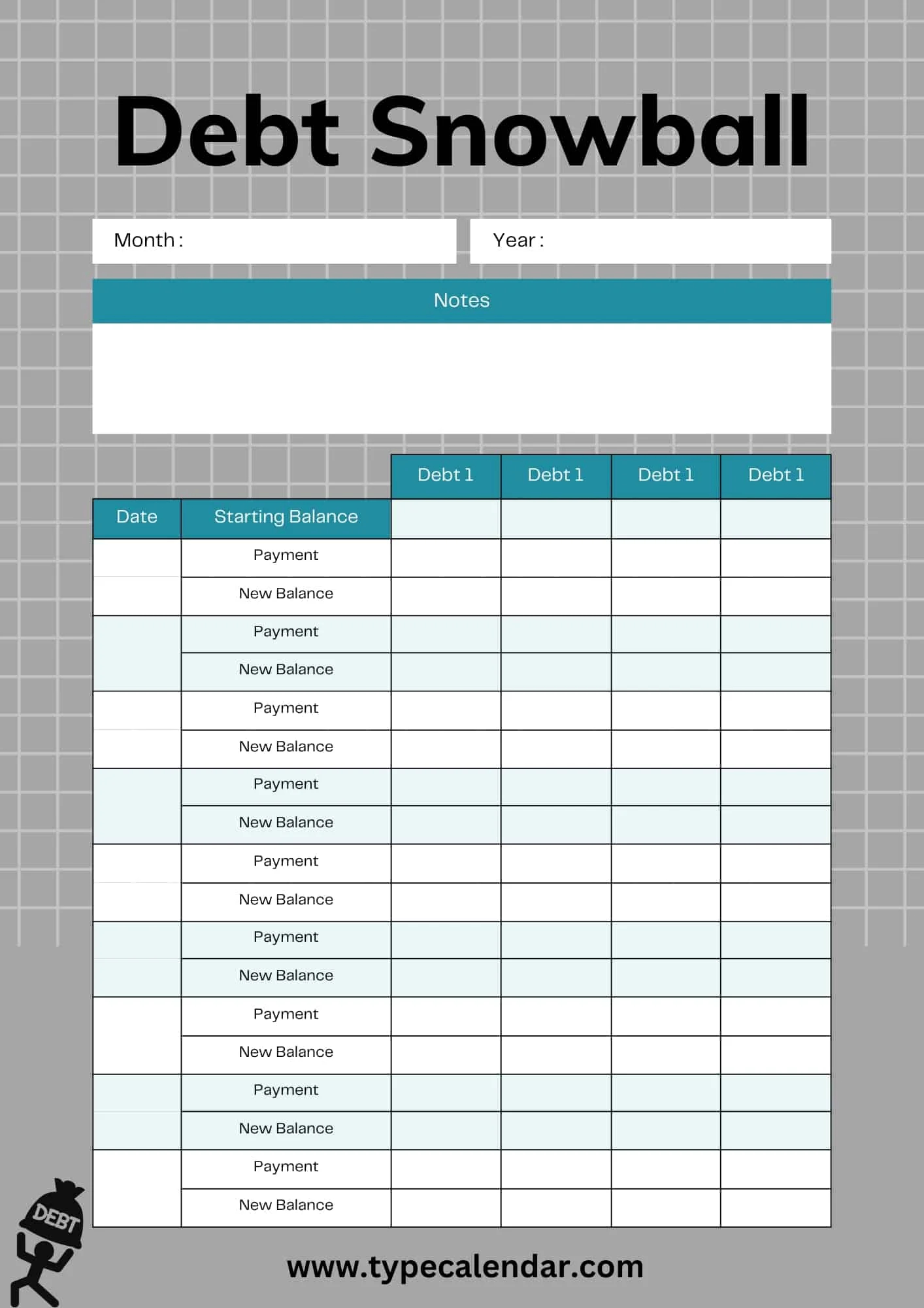 Example Of Debt Snowball Worksheet