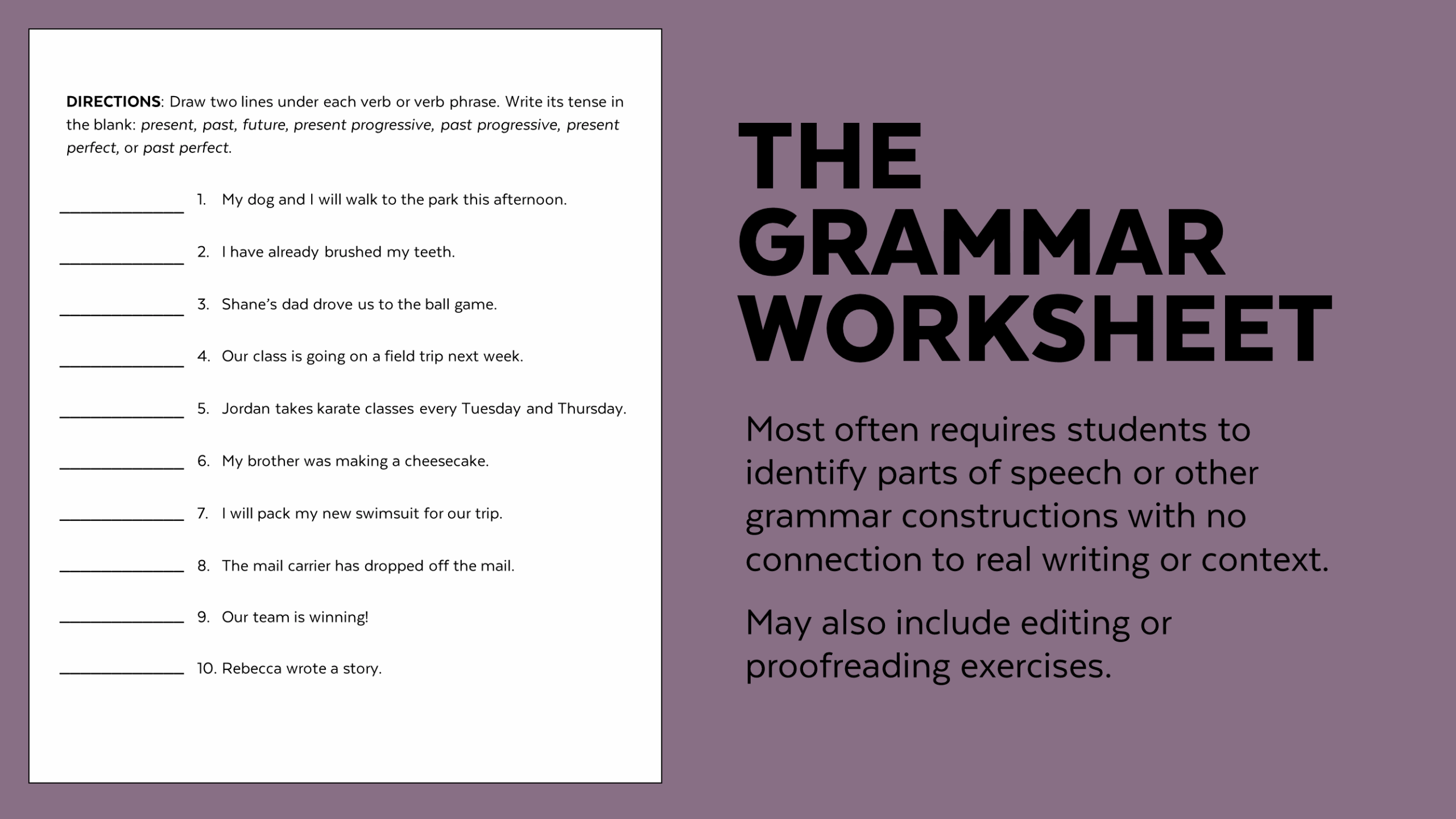Example Of Worksheet In Education