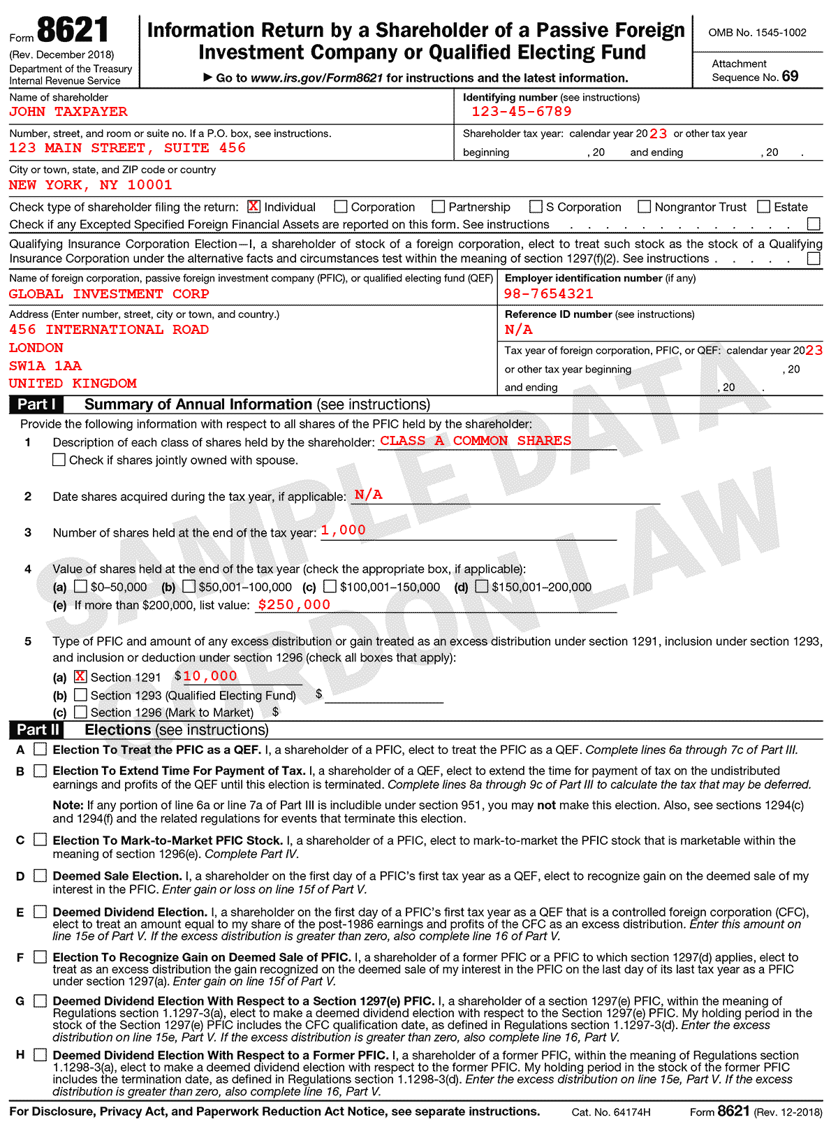 Guide To IRS Form 8621 PFICs QEFs And Filing Requirements Gordon Law Group Experienced Chicago Tax Attorneys