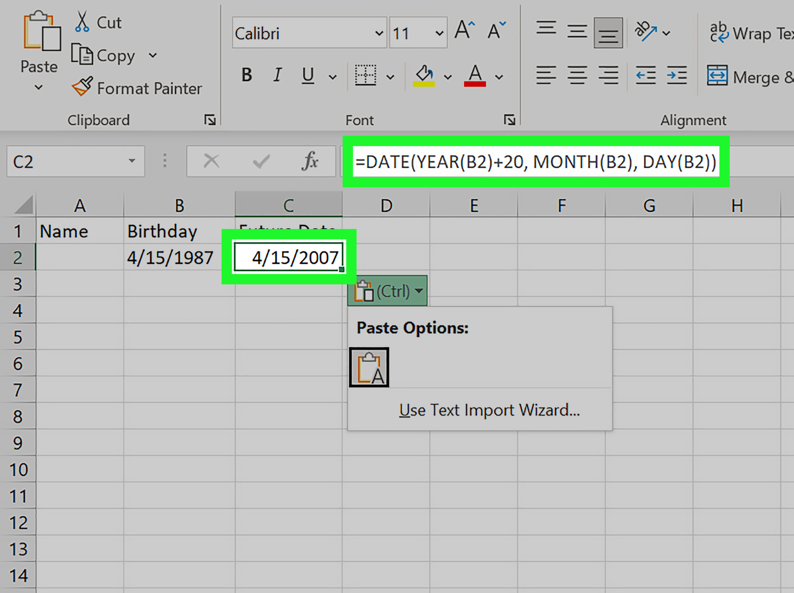 How To Calculate Age In Microsoft Excel Using A Birthday