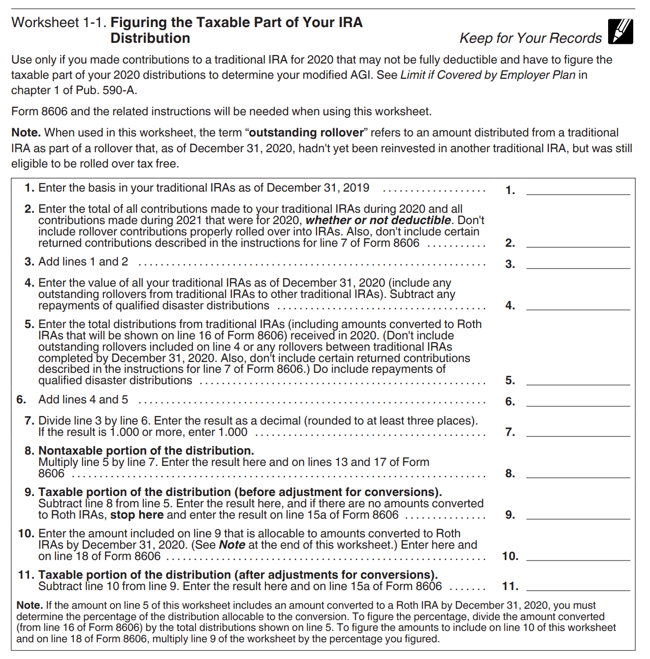 Example Of Ira Deduction Worksheet