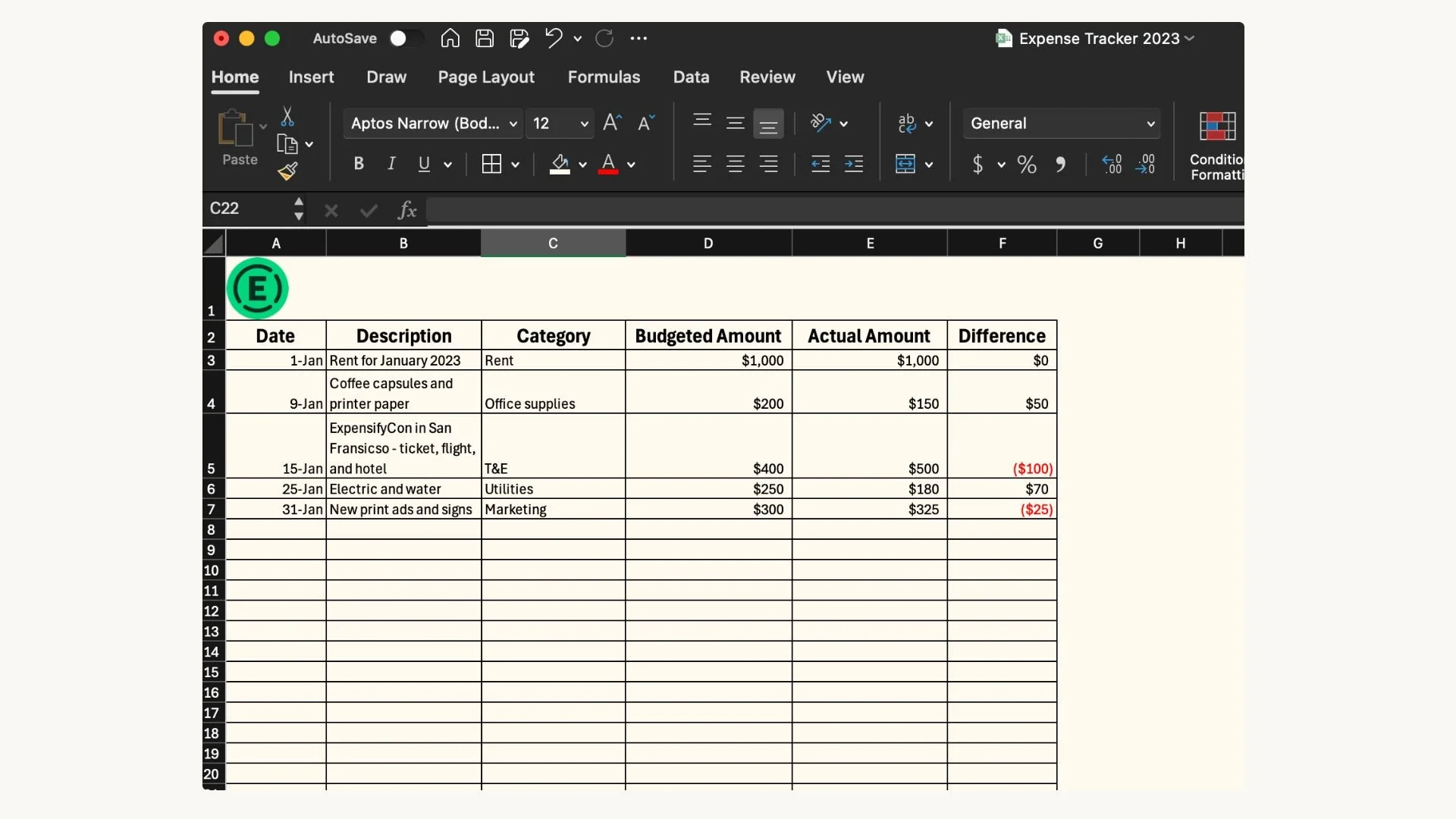 How To Track Expenses In Excel 5 Simple Steps Expensify