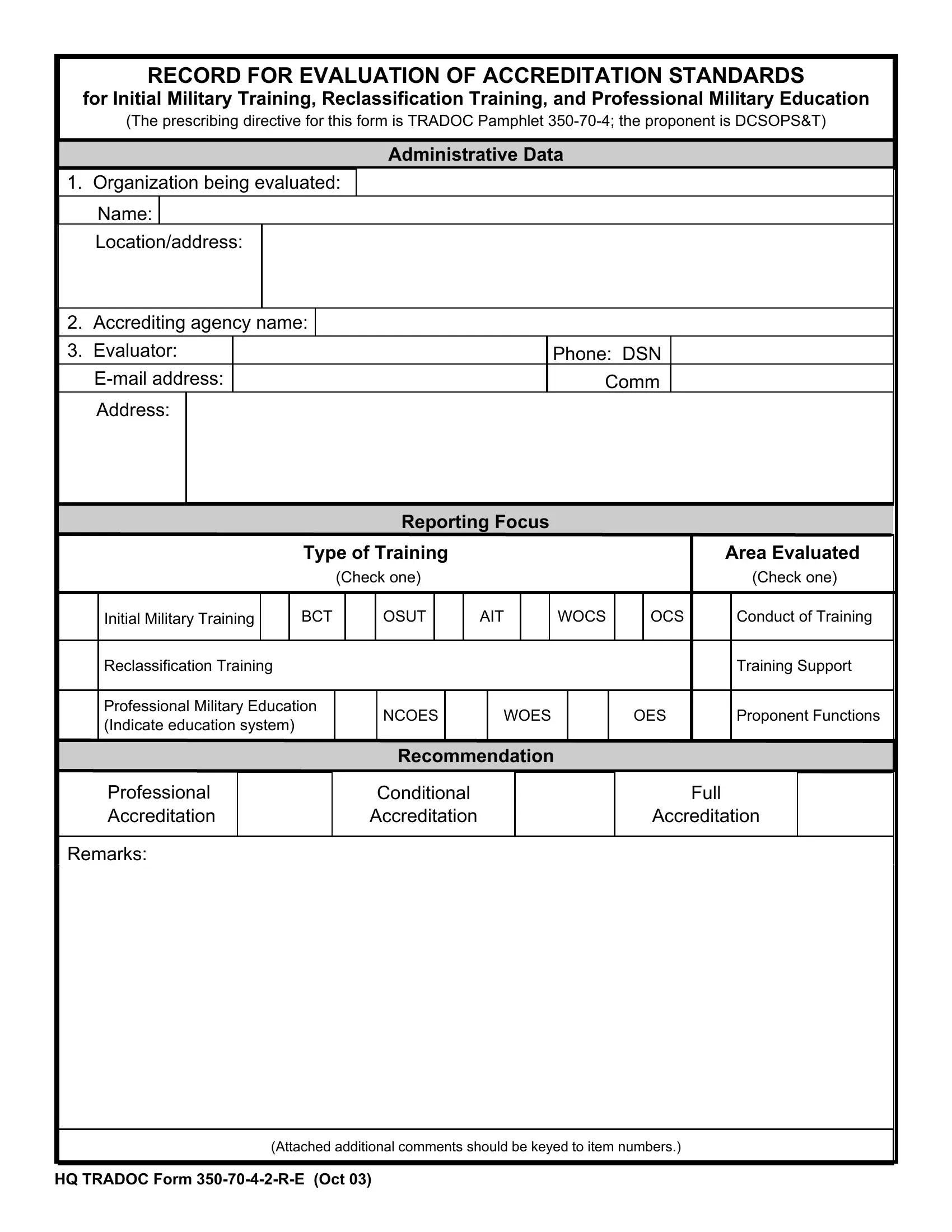 Hq Tradoc Form 350 70 4 2 R E Fill Out Printable PDF Forms Online
