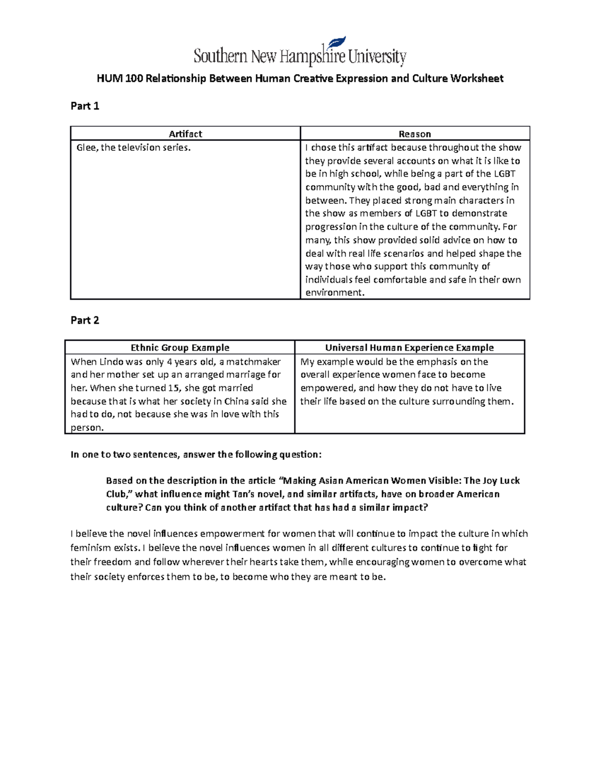HUM 100 Relationship Between Human Creative Expression And Culture Worksheet I Chose This Artifact Studocu HUM 100 Relationship Between Human Creative Expression And Culture Worksheet I Chose This Artifact Studocu