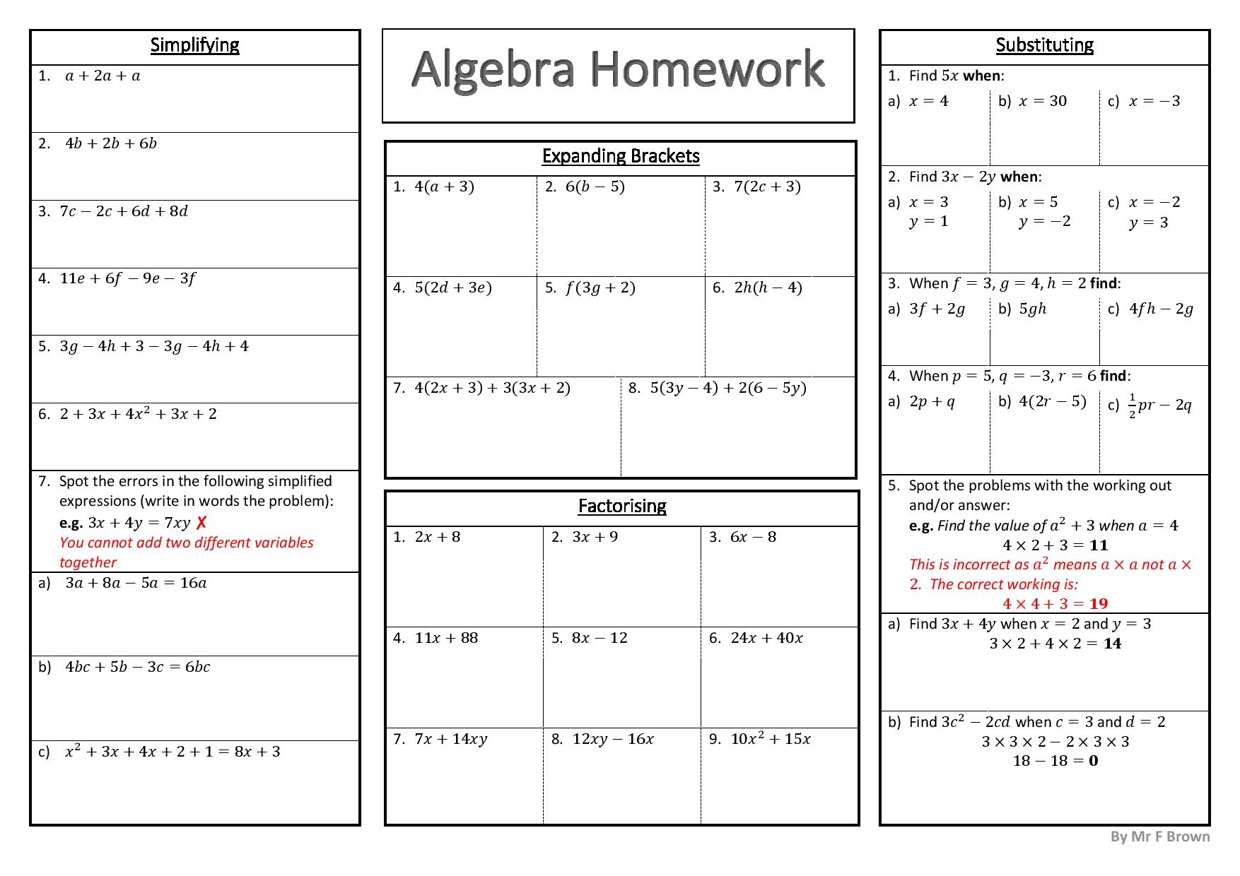 Mixed Basic Algebra Worksheet Teaching Resources Mixed Basic Algebra Worksheet Teaching Resources