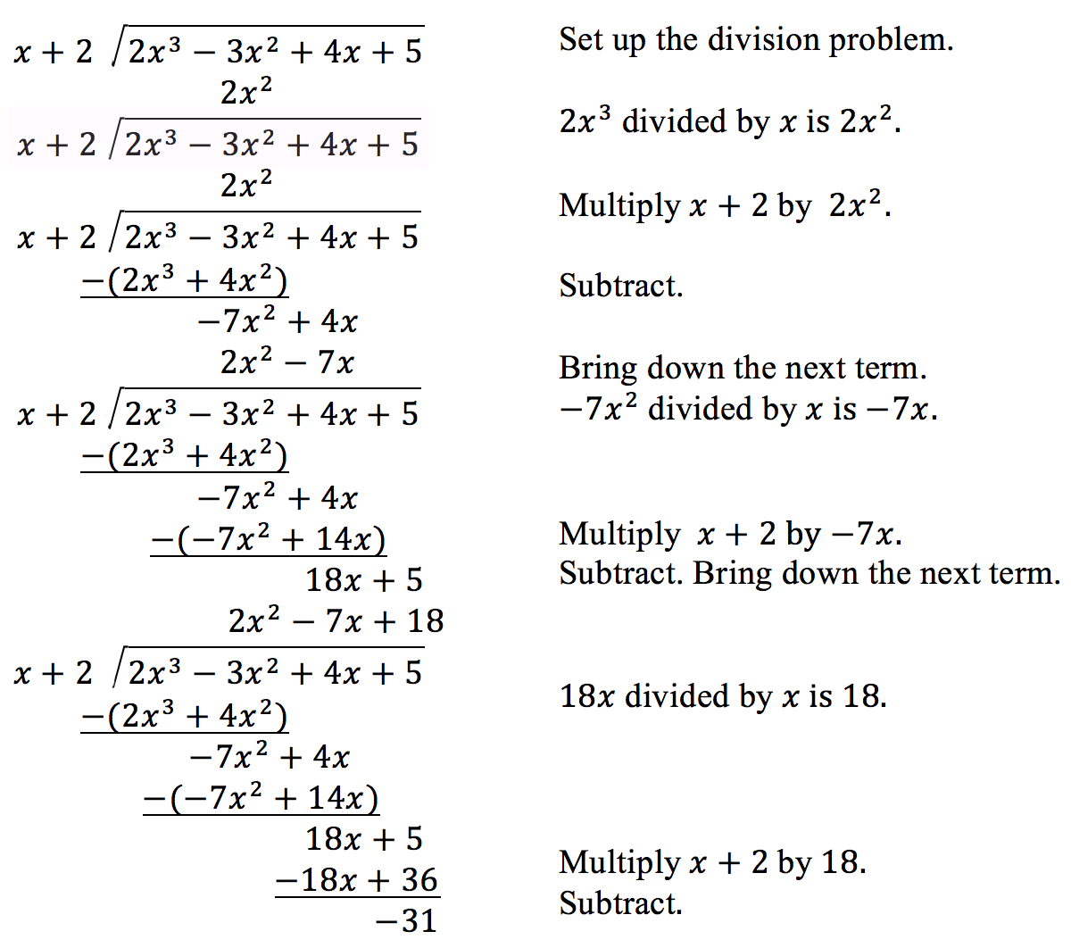 Polynomial Long Division College Algebra Polynomial Long Division College Algebra