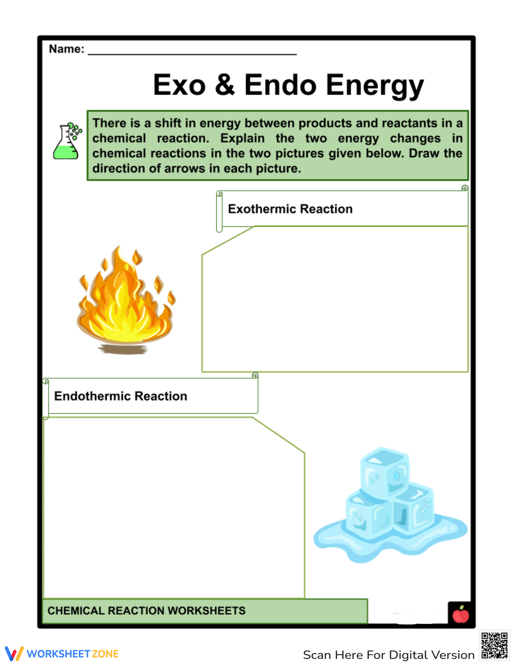 Printable Endothermic And Exothermic Reaction Worksheets