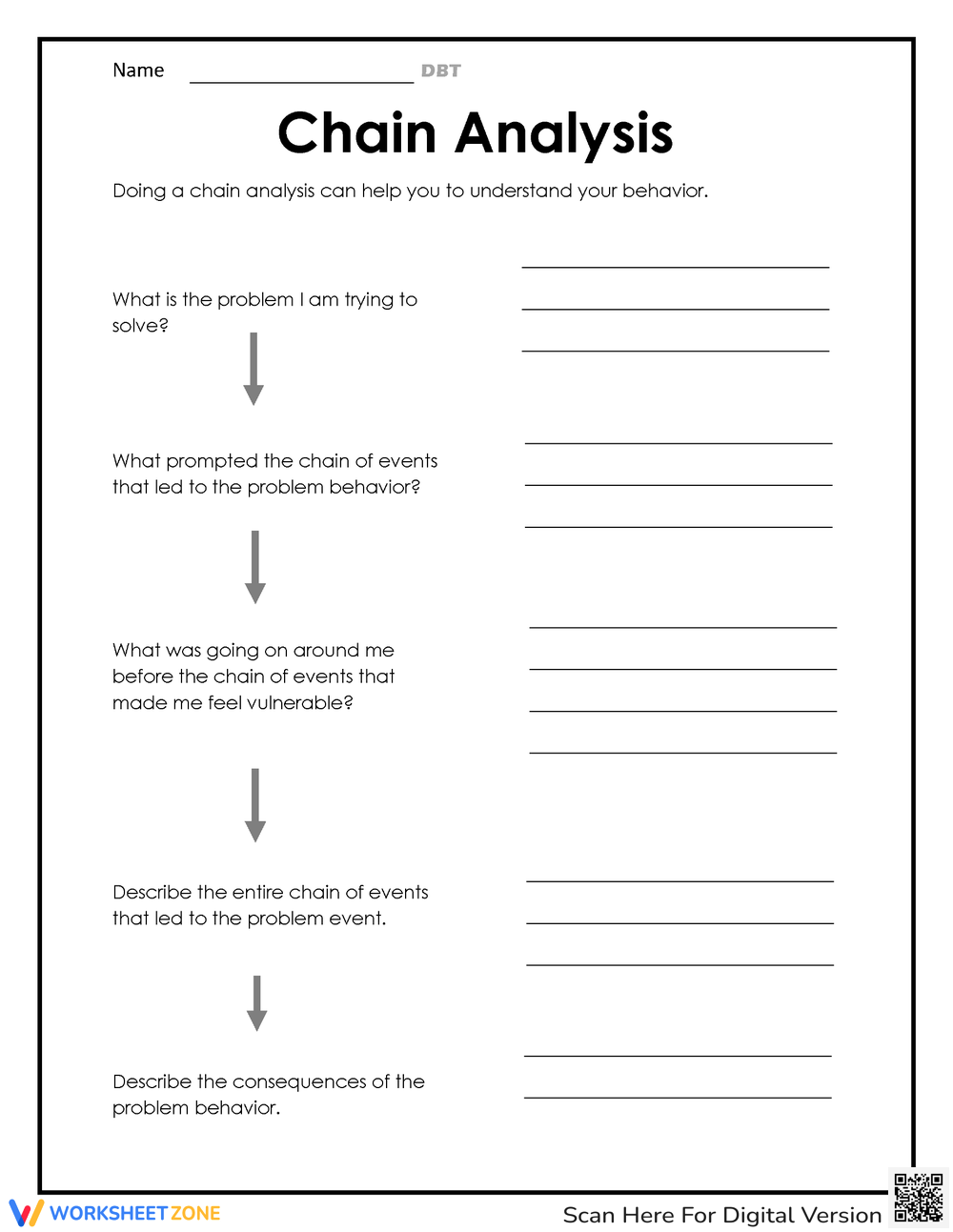 Dbt Chain Analysis Worksheet Example