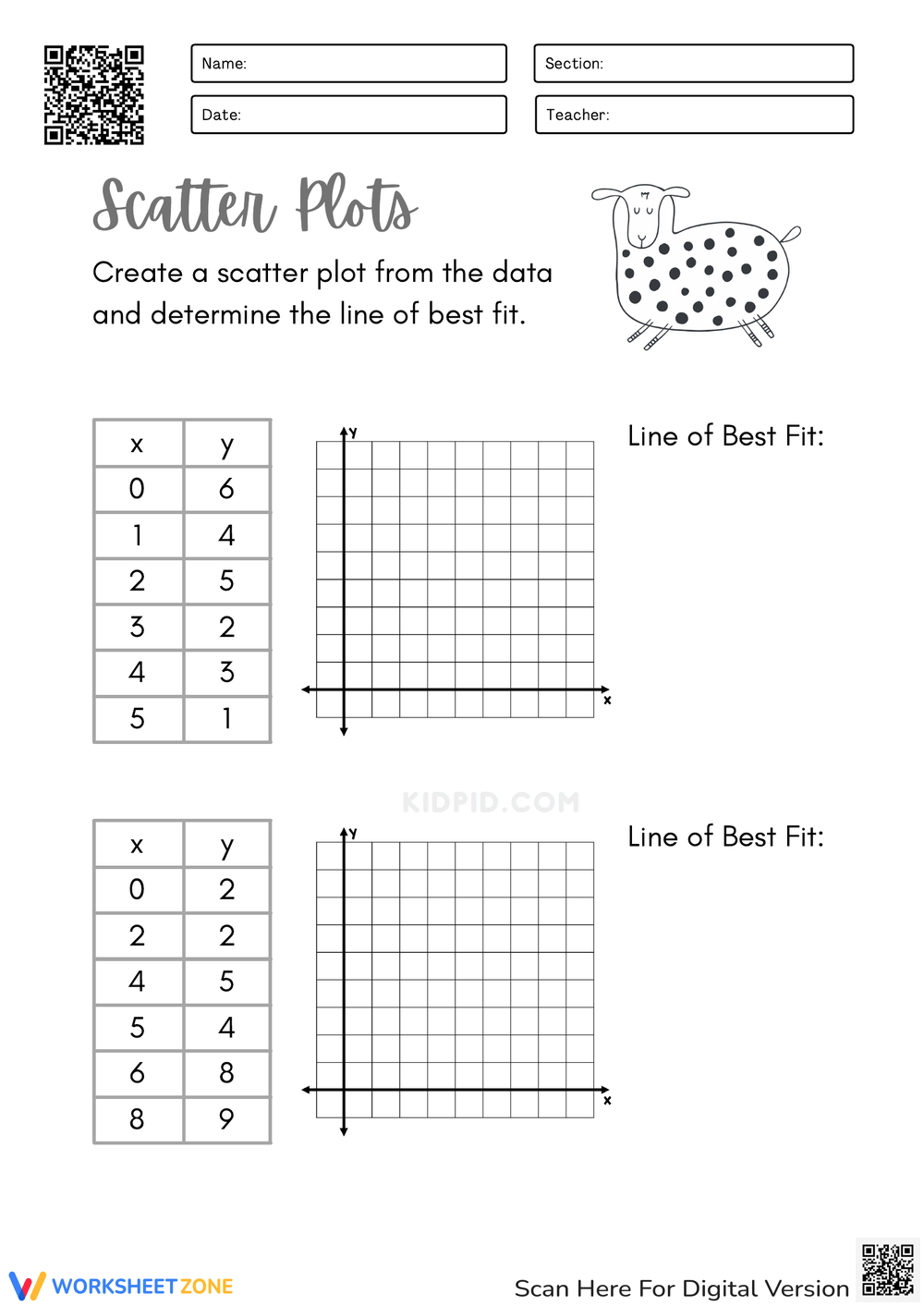 Scatter Plot Examples Real-Life Worksheet