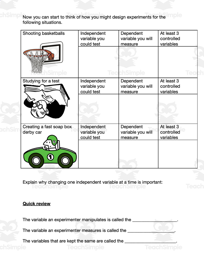Dependent And Independent Variables Worksheet Example Table Dependent And Independent Variables Worksheet Example Table