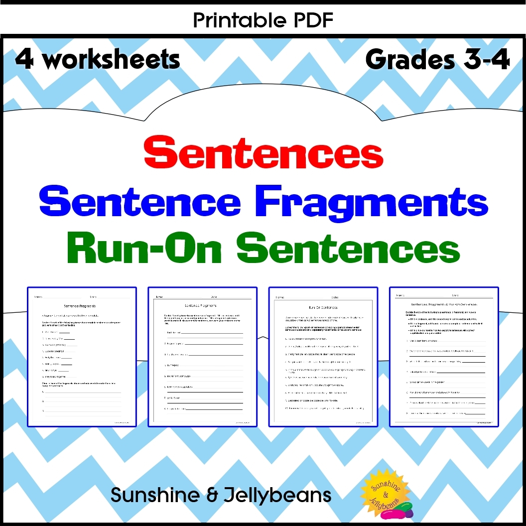 Examples Of Run On Sentences Worksheets