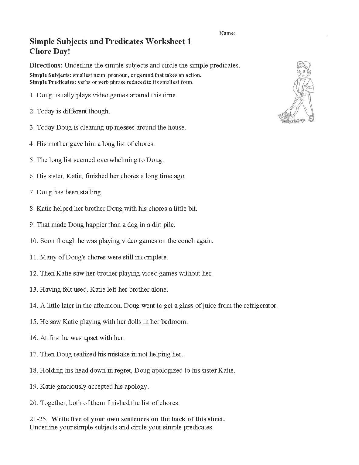 8 Sentence Example Paragraphs Worksheet