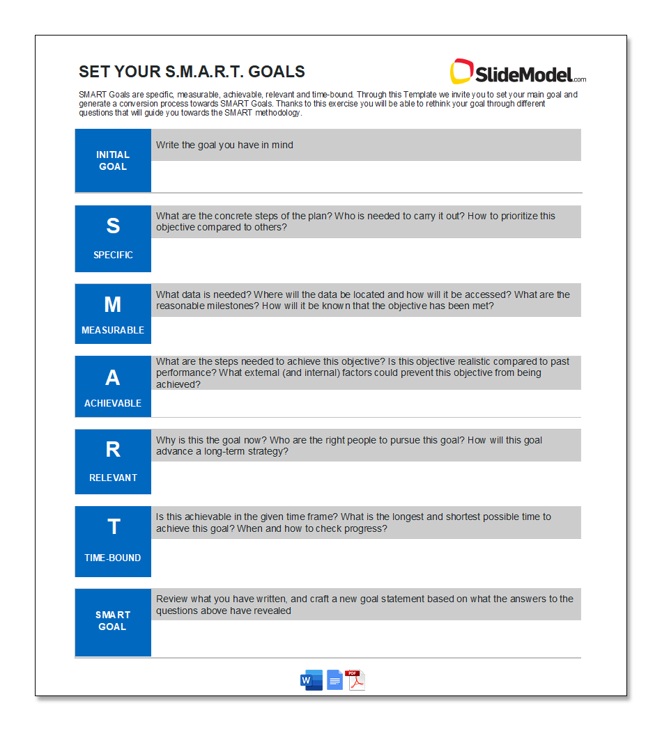 Sample Example Of A Smart Goal Worksheet