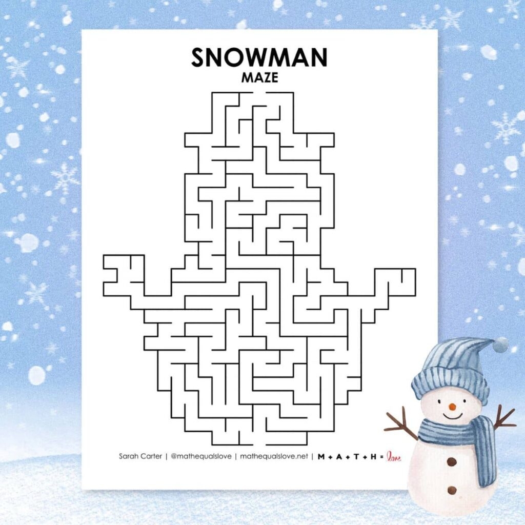 Example 5 Geometry Worksheet Answers Snowman