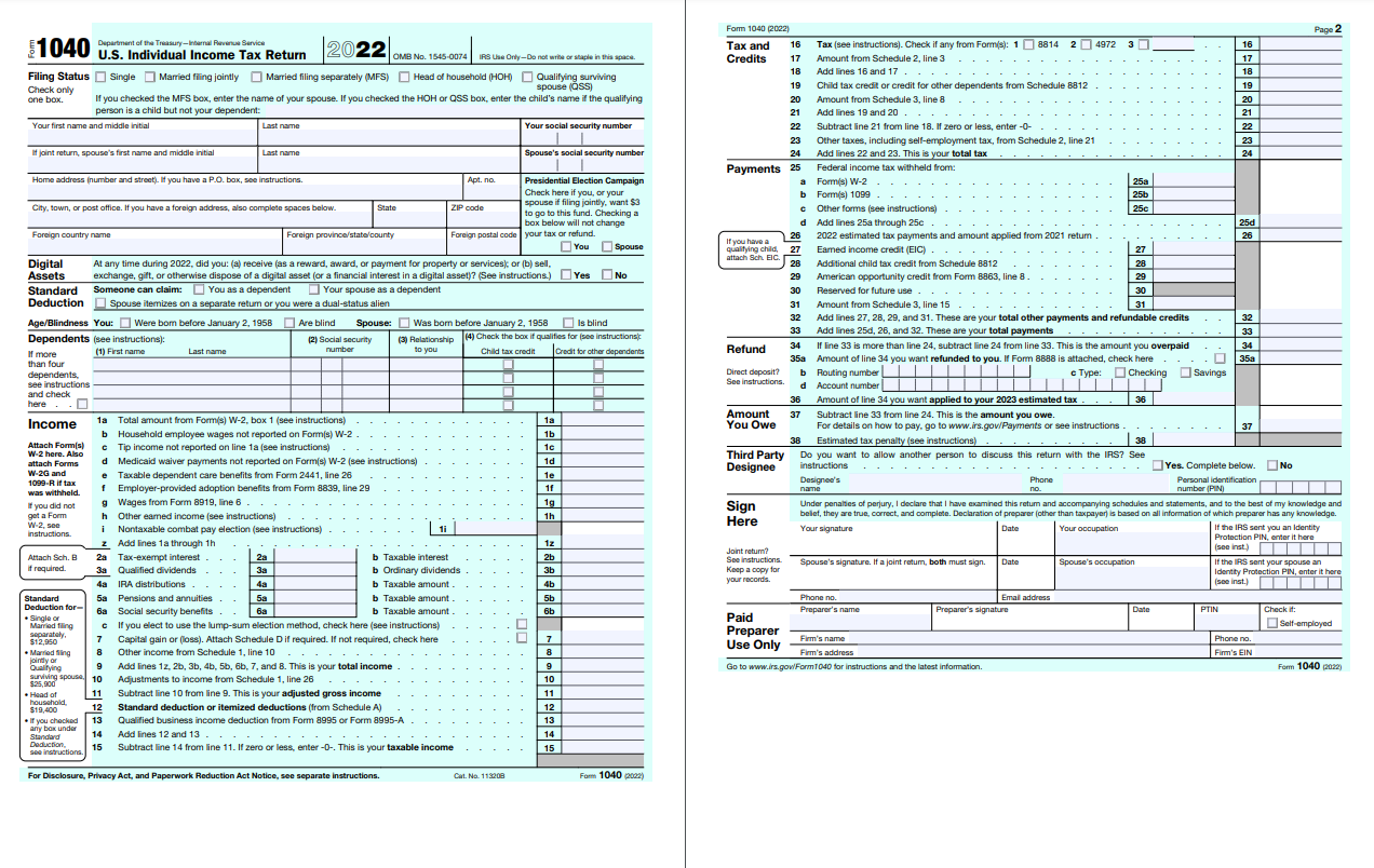 Solved Prepare A 2022 1040 form For John And Jane Doe They Chegg Solved Prepare A 2022 1040 form For John And Jane Doe They Chegg