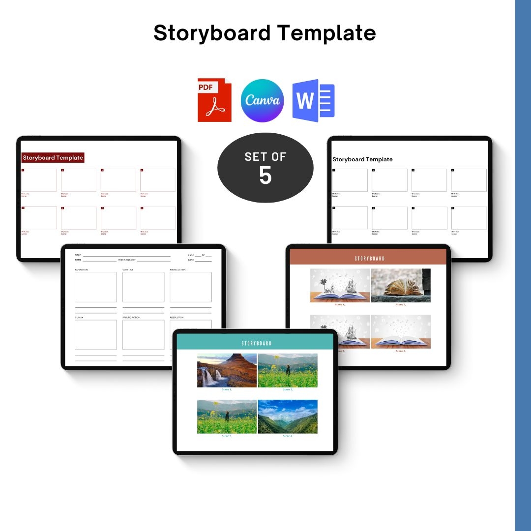 Storyboard Template Printable In PDF Word Editable 