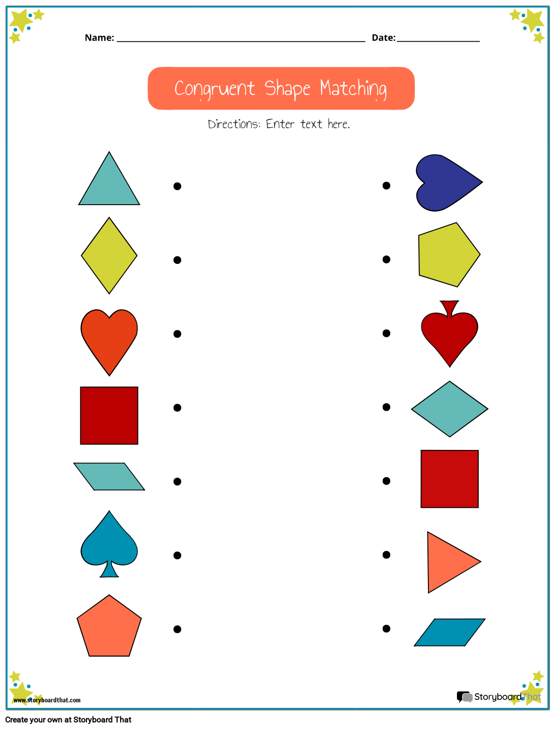 Storyboard That Congruent Shapes Worksheets For Teachers