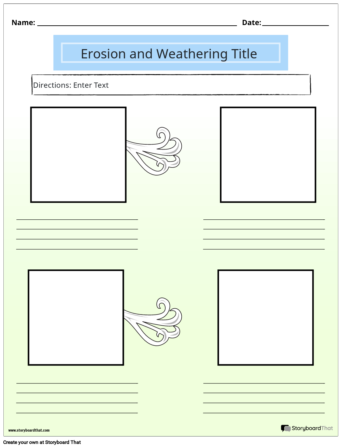Storyboard That Free Weathering Worksheets