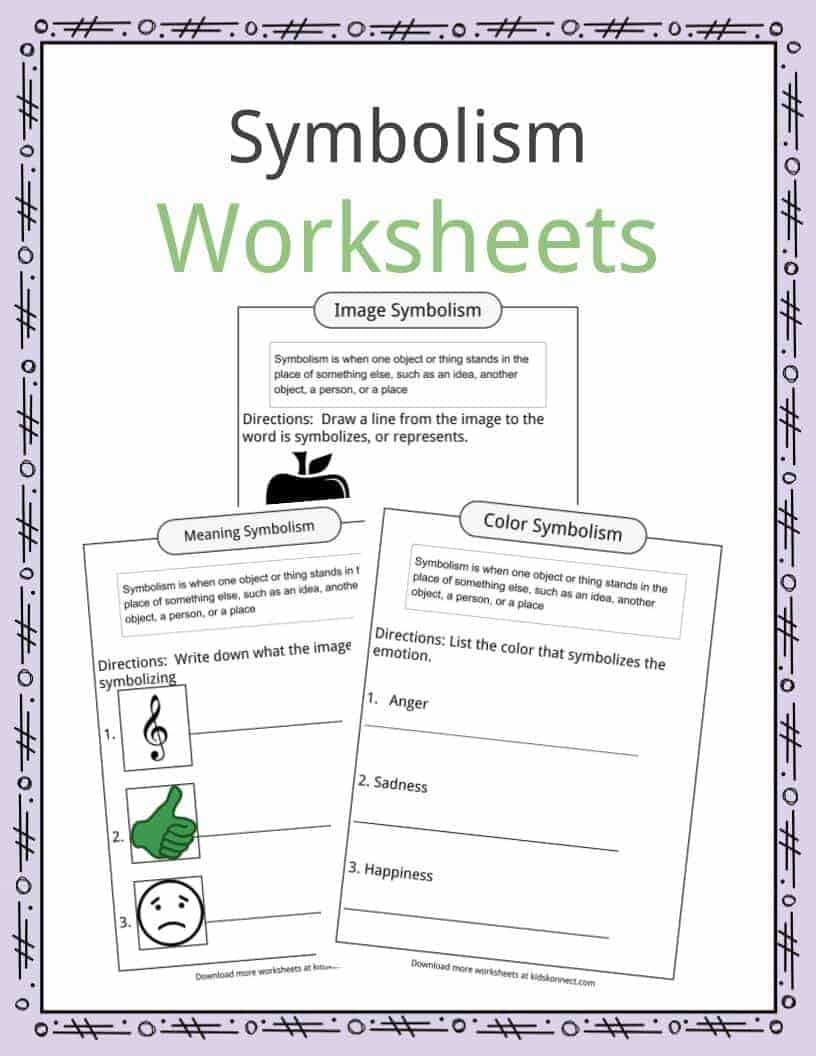 The Symbols Of My Life Worksheet Examples