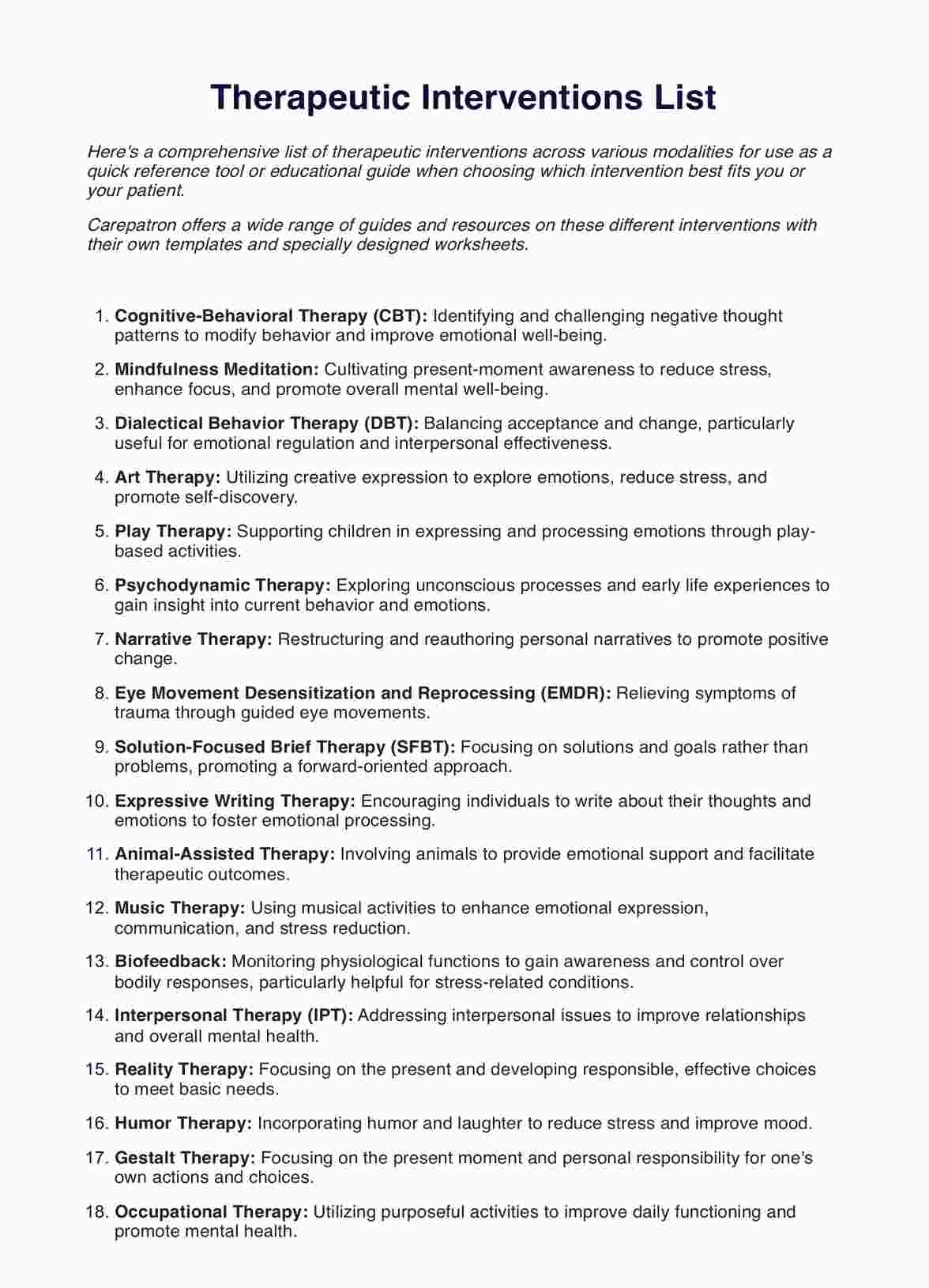 Example Of Intervention Documentation Worksheet Example Of Intervention Documentation Worksheet