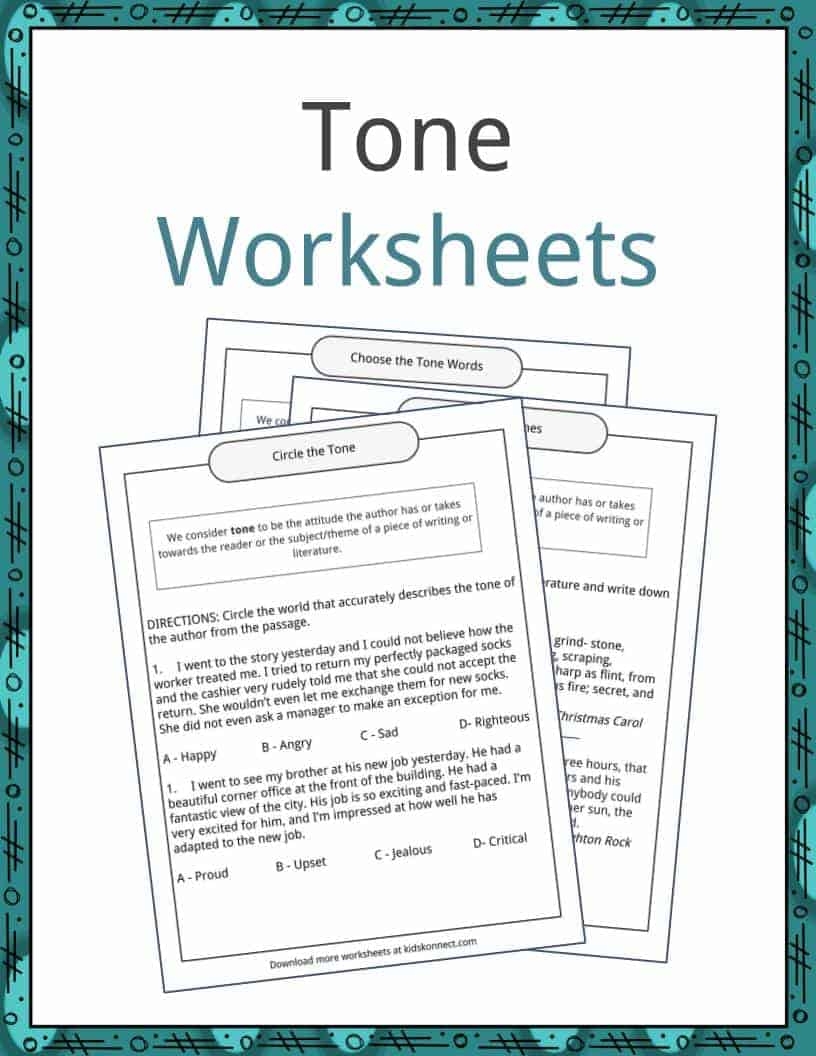 Tone Examples Definition And Worksheets KidsKonnect