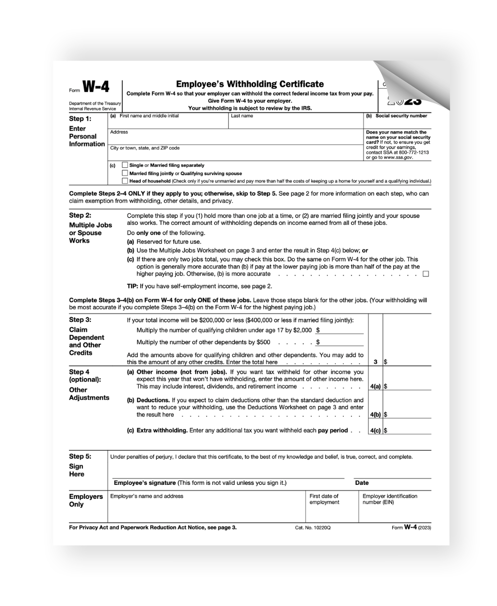 Two Earners Multiple Jobs Worksheet Example